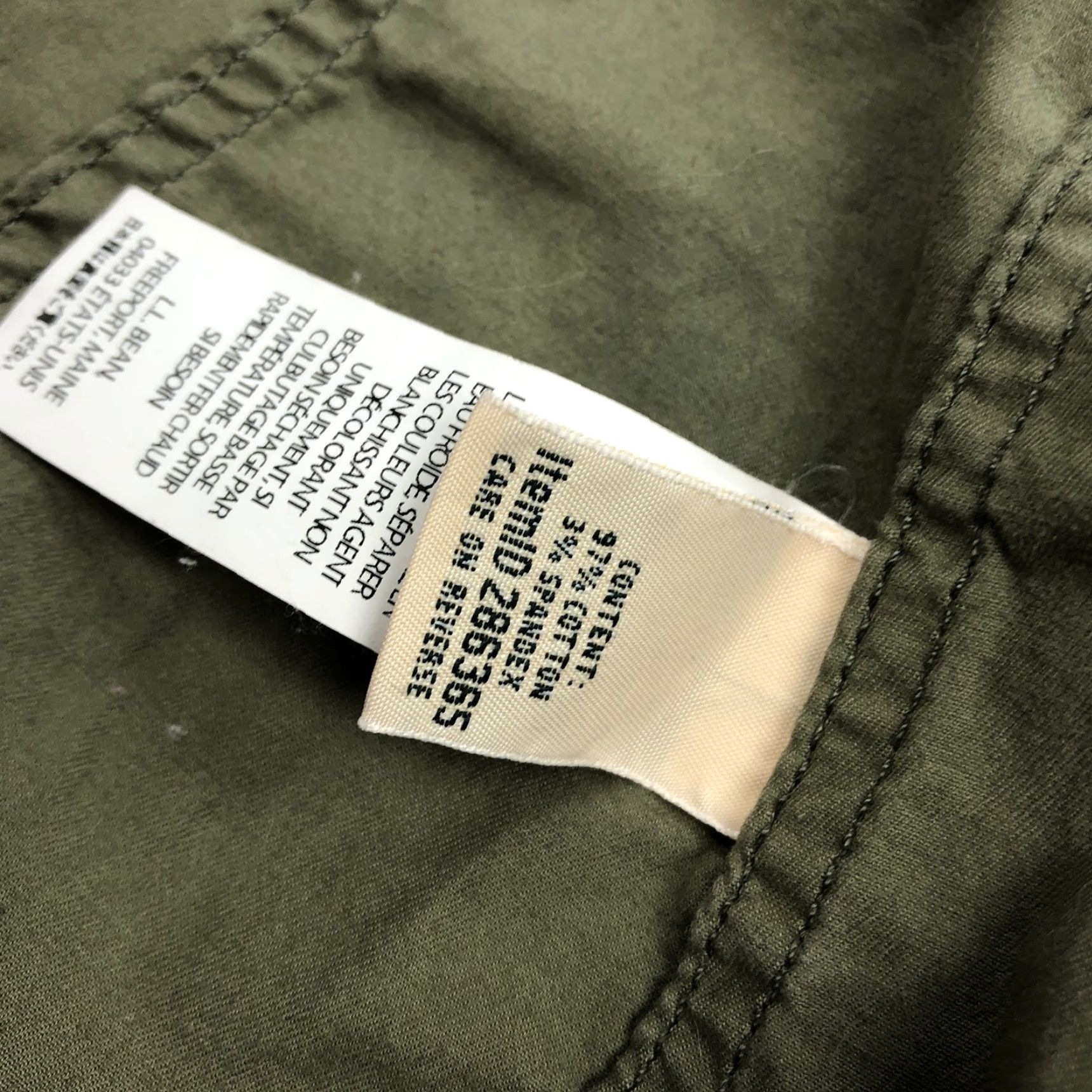 Vintage L.L.Bean Women's XS Regular Olive Green Cotton Blend Utility Safari Jacket Size XS / US 0-2 / IT 36-38 - 4 Thumbnail
