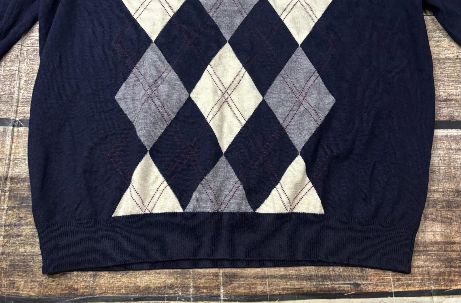 Banana Republic Banana Republic Sweater Mens L Merino Wool Argyle Diamond Size US L / EU 52-54 / 3 - 5 Thumbnail