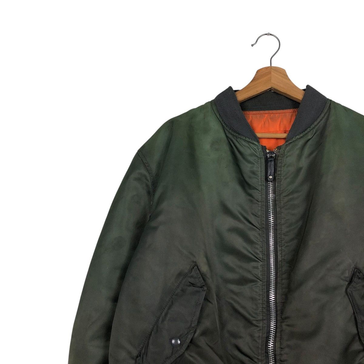 Vintage 🔥VTG REVERSIBLE MA-1 BOMBER JACKET ALPHA INDUSTRIES USA Size US L / EU 52-54 / 3 - 9 Thumbnail