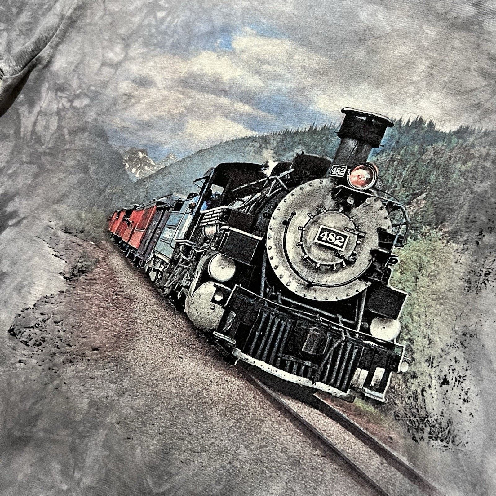 The Mountain The Mountain Durango Silverton Railroad Tie Dye Train Shirt Size US XXL / EU 58 / 5 - 3 Thumbnail