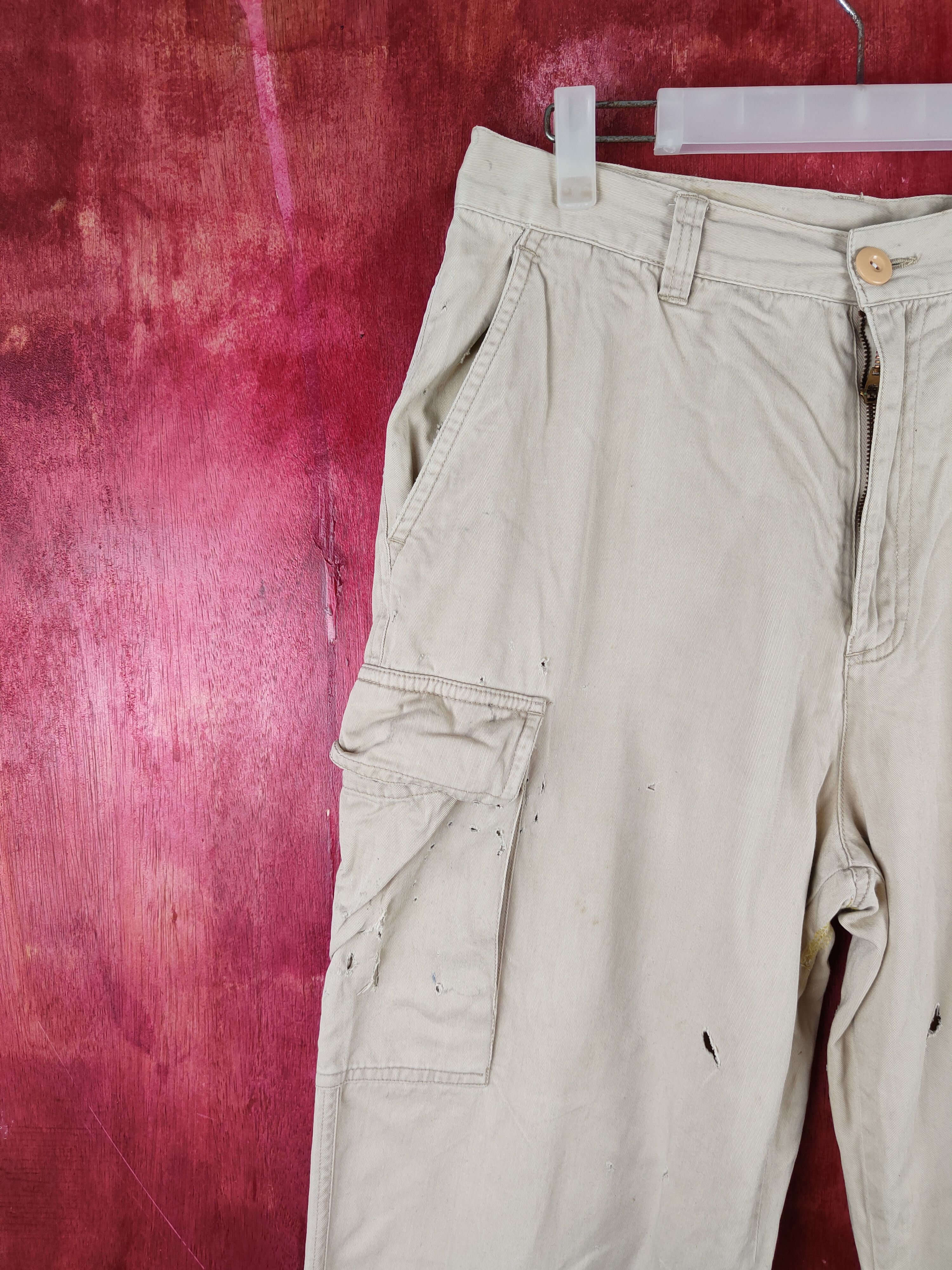 Converse Converse Beige Multipocket Tactical Cargo Pants #S2137 Size US 32 / EU 48 - 5 Thumbnail