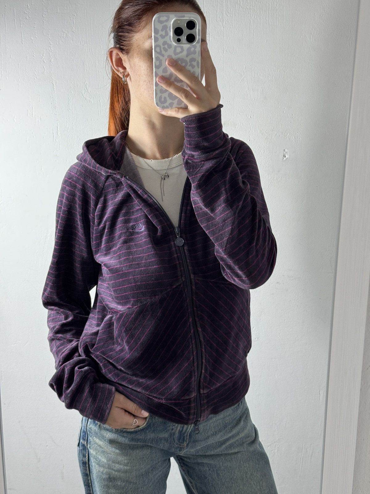 Nike VINTAGE VELOUR NIKE 2000s ZIP UP HOODIE Size XL / US 12-14 / IT 48-50 - 1 Thumbnail