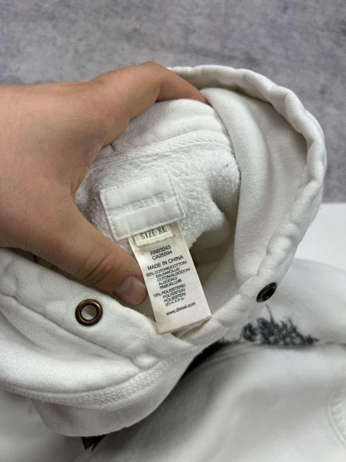 Diesel × Vintage Vintage 90’s Y2K Style Diesel Big Logo Heavy Cotton Hoodie Size US M / EU 48-50 / 2 - 13 Thumbnail