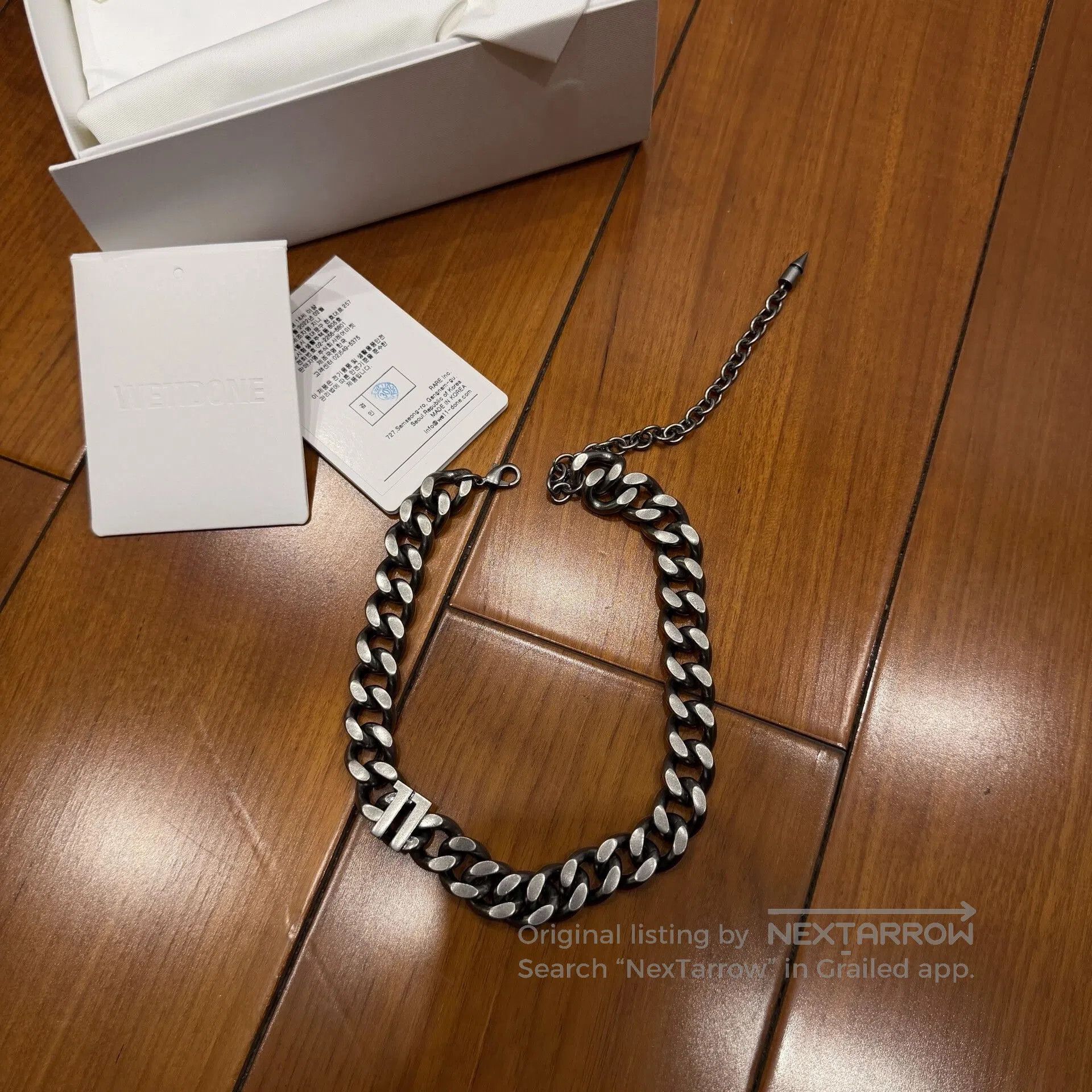 WE11DONE We11done GD Choker Cuban Necklace. Size ONE SIZE - 1 Thumbnail