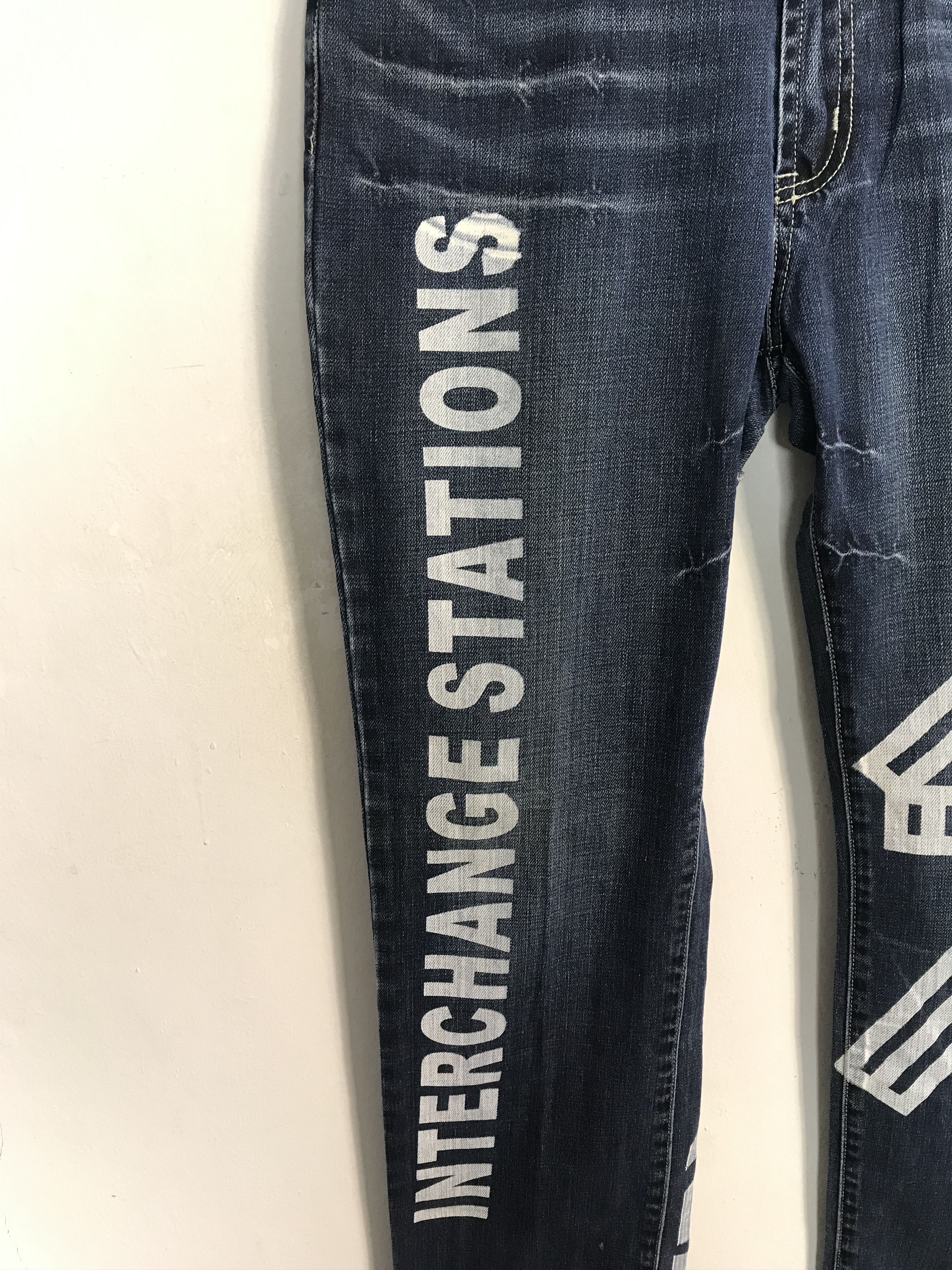 Other Solberry Complex Big Logo Printed Indigo Denim Jeans Size US 32 / EU 48 - 5 Thumbnail