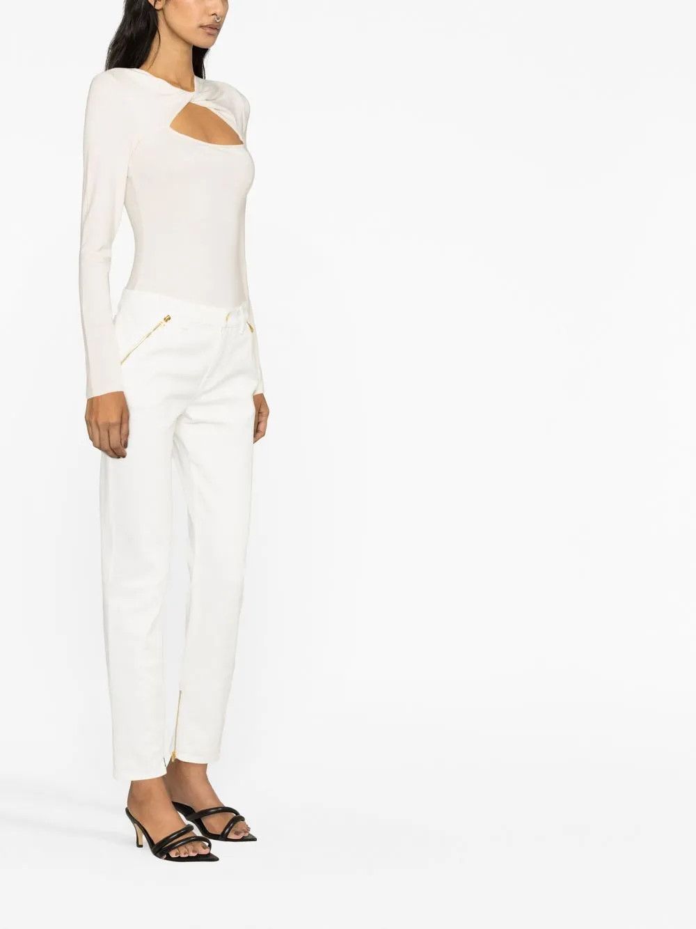 Tom Ford o1y0126 Casual Pant in White Size 27" / US 4 / IT 40 - 2 Thumbnail