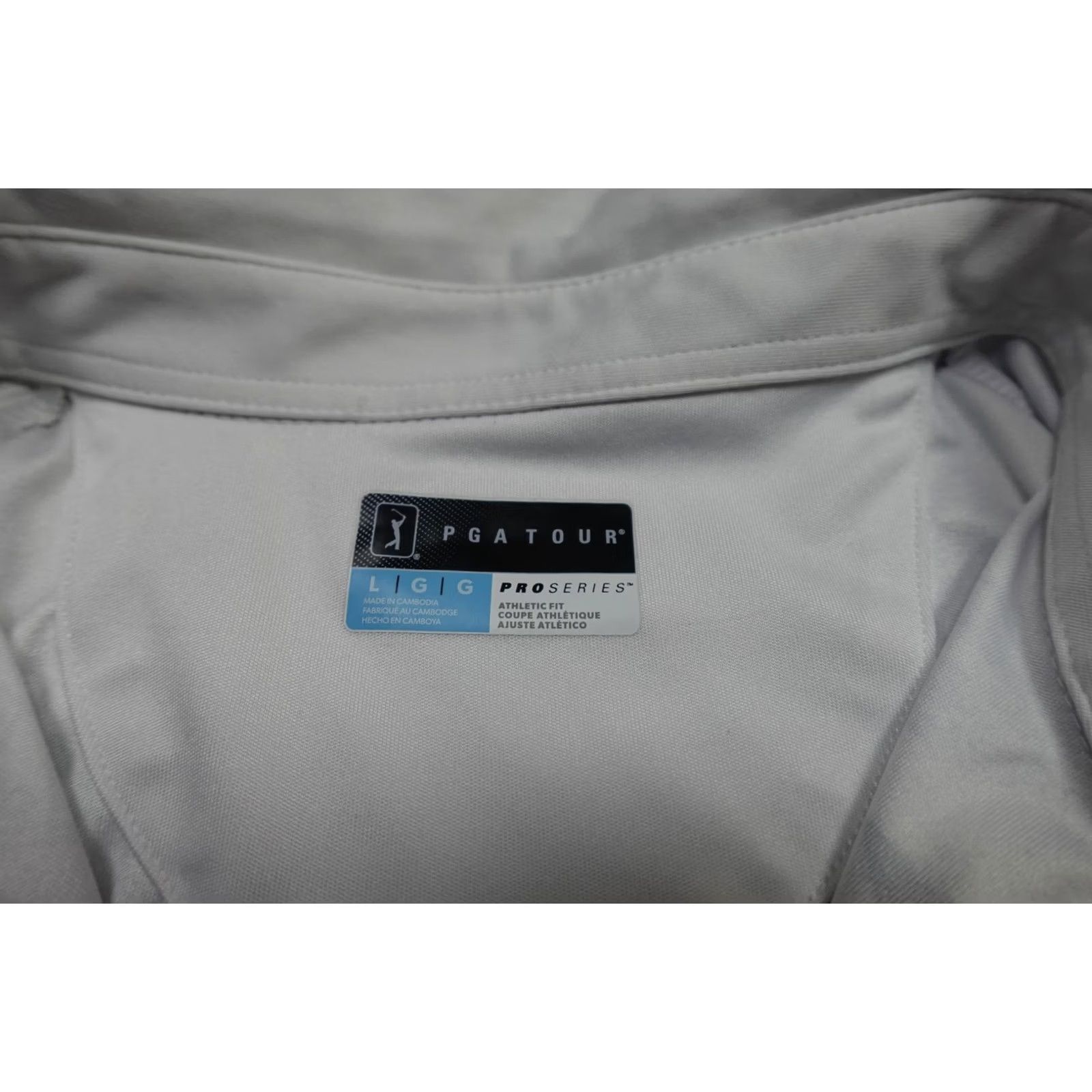 PGA Tour PGA TOUR Pro Series Polo Mens Large White Golf Bag Print Athletic Fit Shirt Size US L / EU 52-54 / 3 - 2 Thumbnail