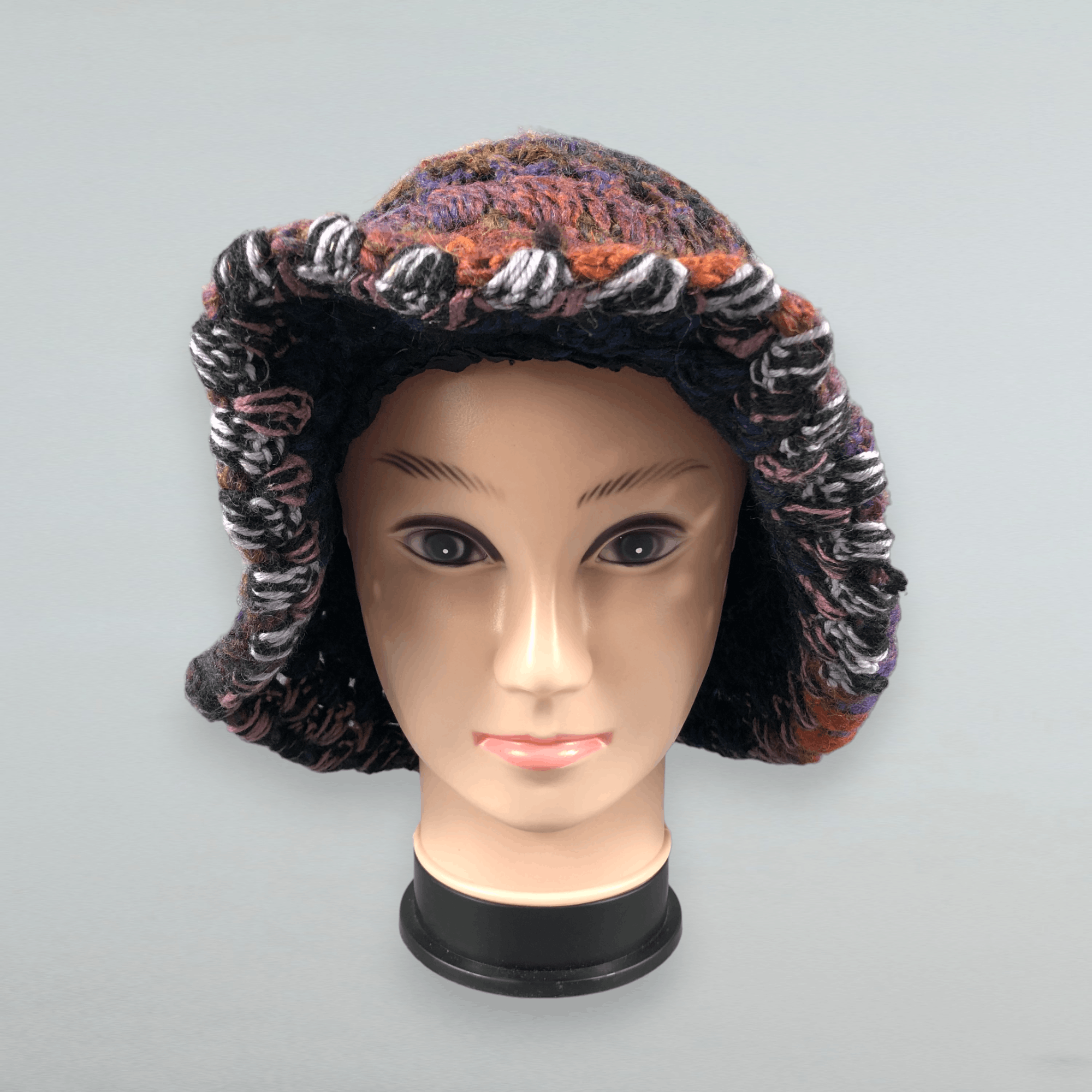 Japanese Brand Crochet Multicolor Knit Hat Size ONE SIZE - 1 Thumbnail