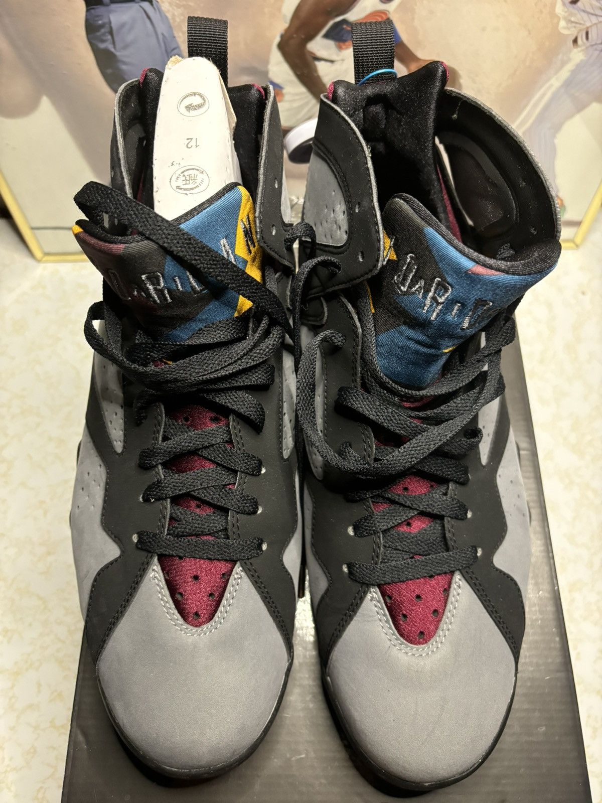 Jordan Brand Air Jordan 7 Retro 2011 Bordeaux 2011 Size US 12 / EU 45 - 2 Thumbnail