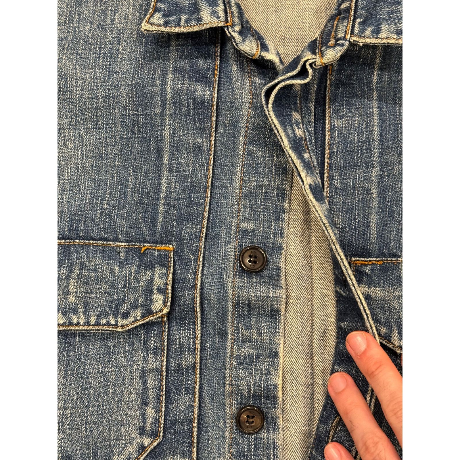 Dior A/W2002 Dior by Hedi Slimane faded denim jacket Size US M / EU 48-50 / 2 - 7 Thumbnail