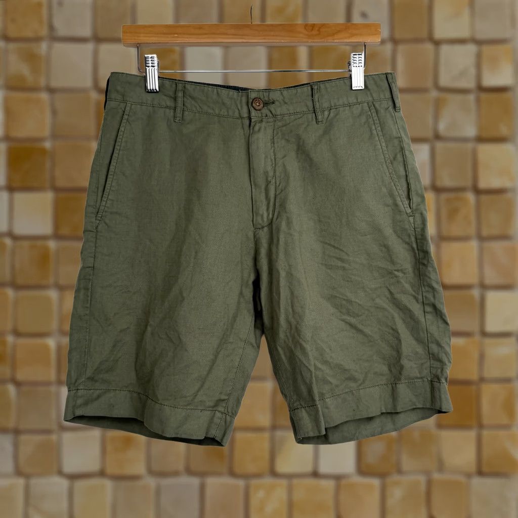 Faherty Faherty Mens Chino Shorts Green 30 Linen Blend Flat Front Casual Preppy Size US 30 / EU 46 - 1 Thumbnail