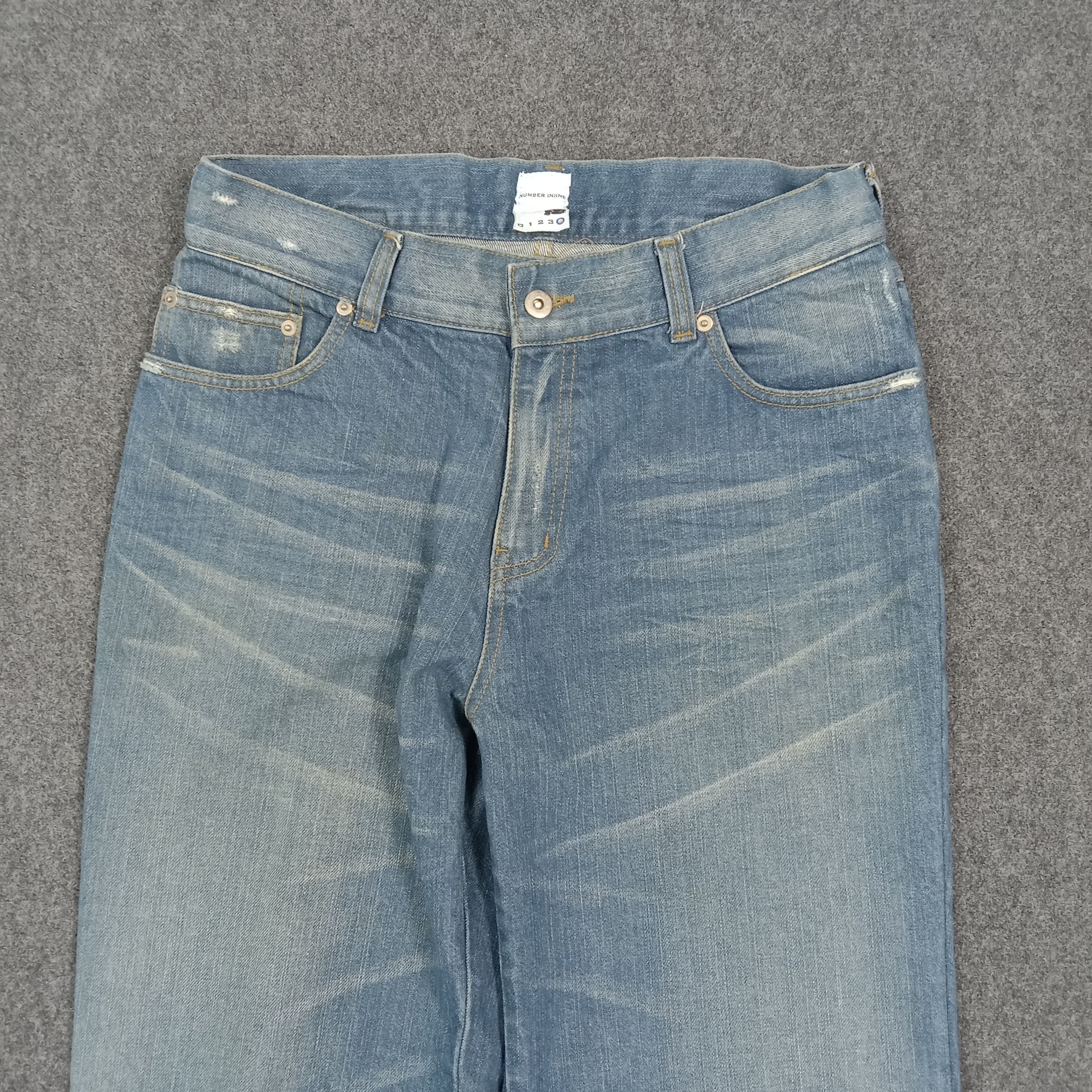 Number (N)ine Number Nine Japanese Brand Regular Denim Jeans C272N4 Size US 32 / EU 48 - 2 Thumbnail