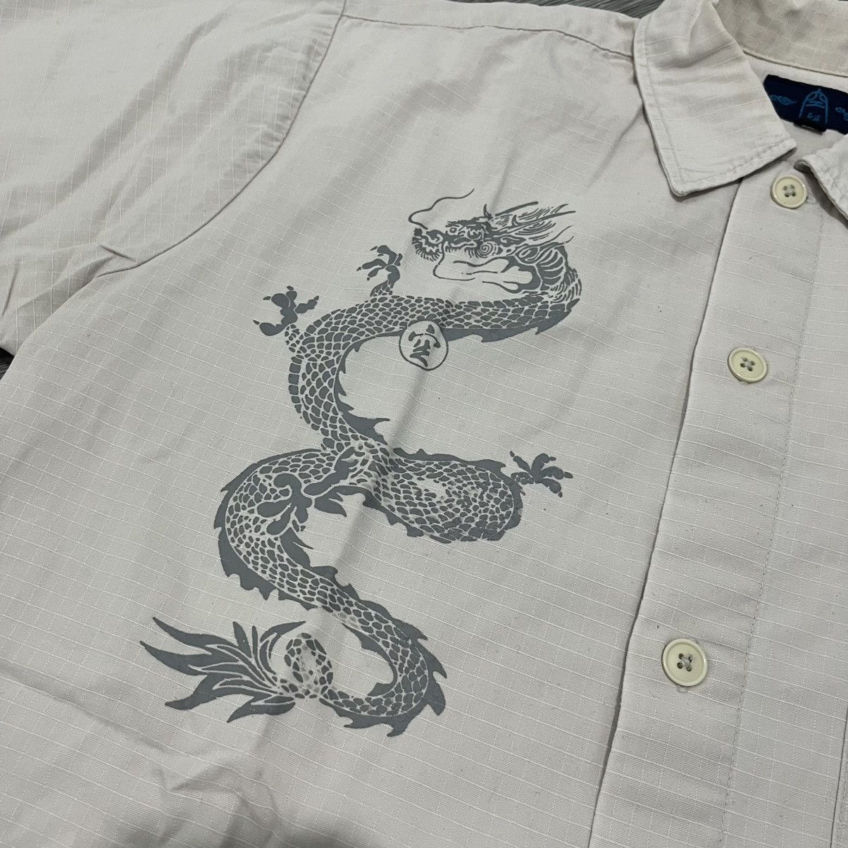 Japanese Brand Dragon Shirt By UENO SHOKAI Ripstop Material Size US L / EU 52-54 / 3 - 3 Thumbnail