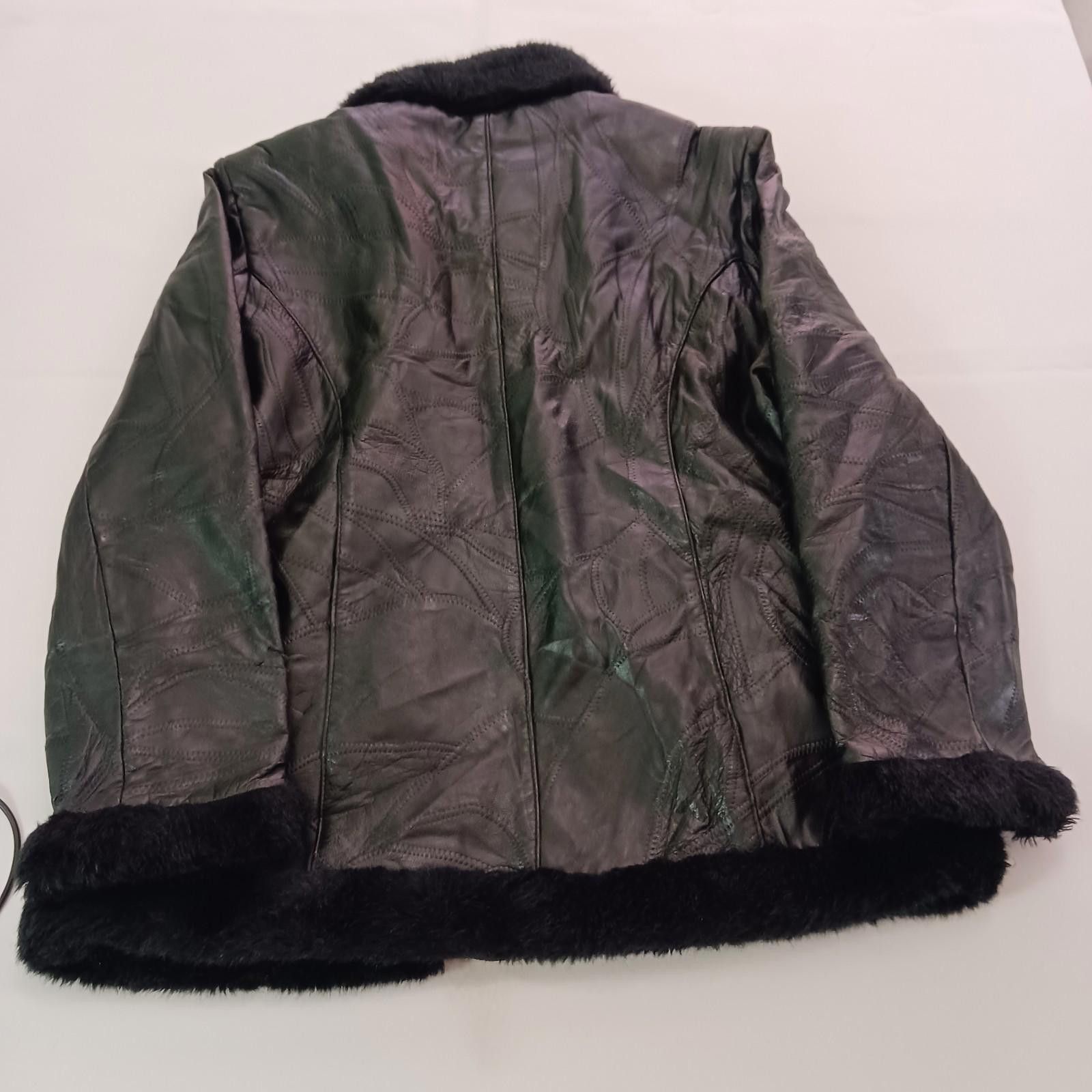 Designer Lady Italian Stone Design Genuine Leather Full Zip Jacket M Size M / US 6-8 / IT 42-44 - 2 Thumbnail