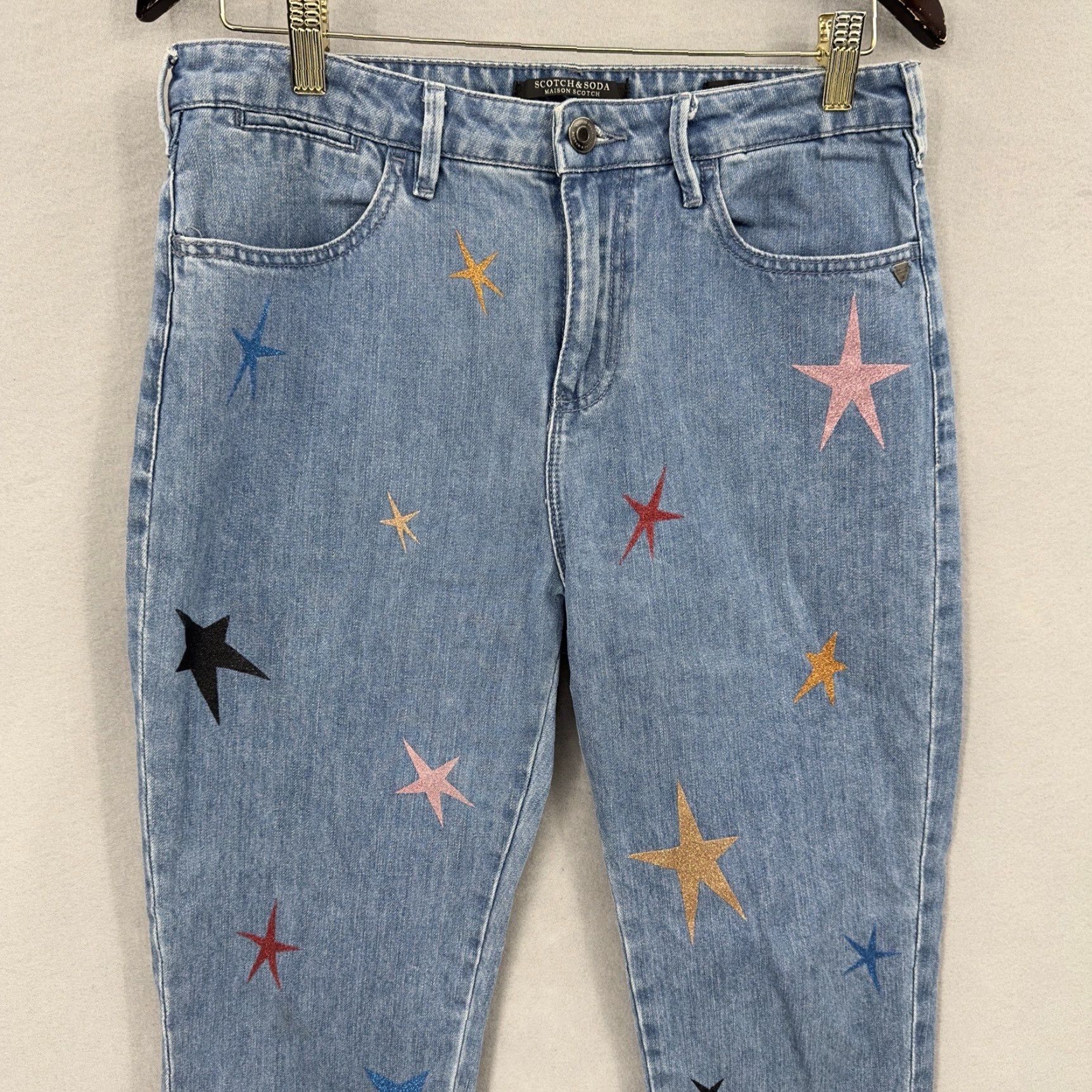 Scotch & Soda Scotch & Soda Jeans Womens 27 Tapered Boho 5-Pocket Denim Blues High Rise 27 Jeans Womens Boyfriend Stars Cottage Boho READ Size 27" / US 4 / IT 40 - 4 Thumbnail