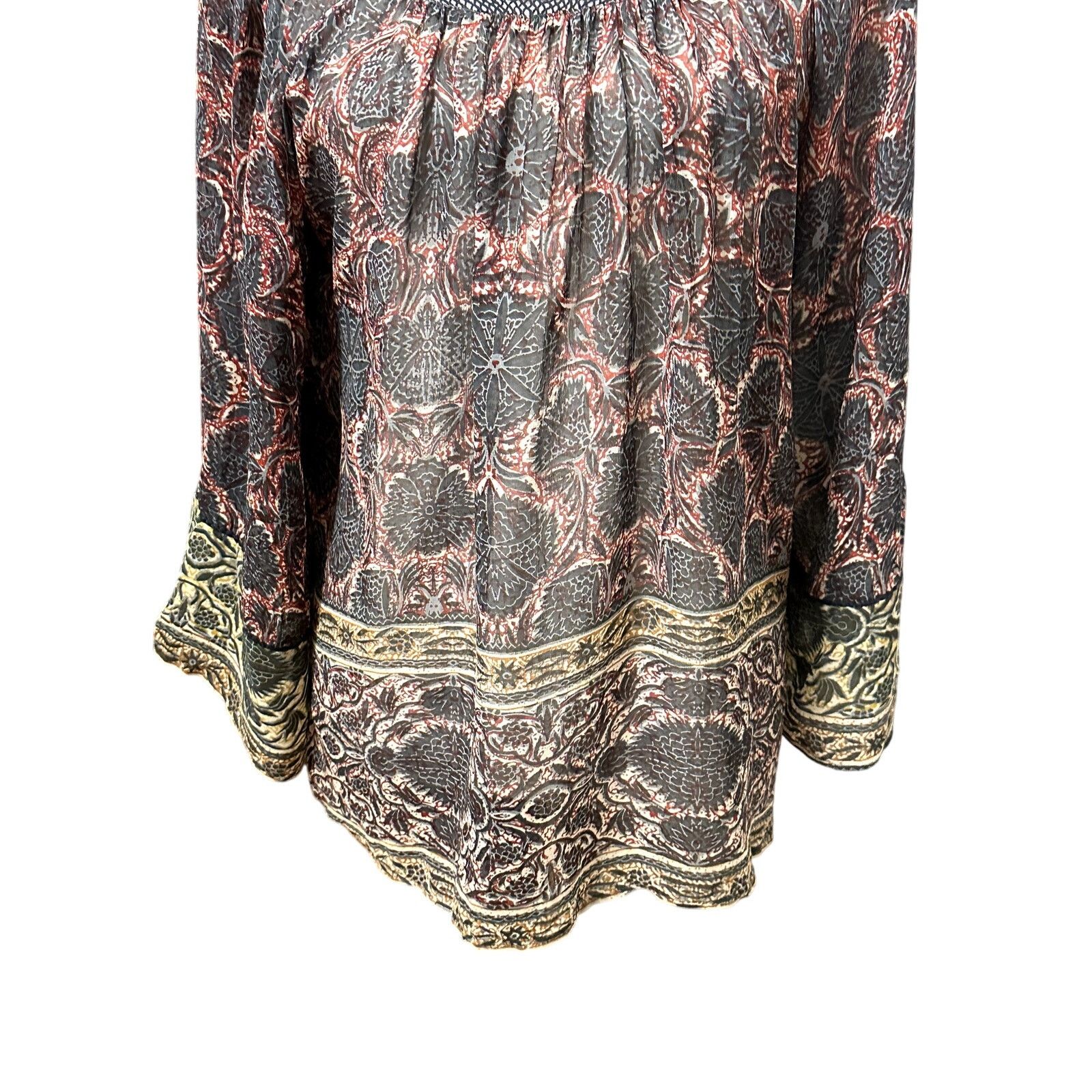 Other Plenty by Tracy Reese Tunic Top Long Sleeve Floral Multi PS Size S / US 4 / IT 40 - 3 Thumbnail