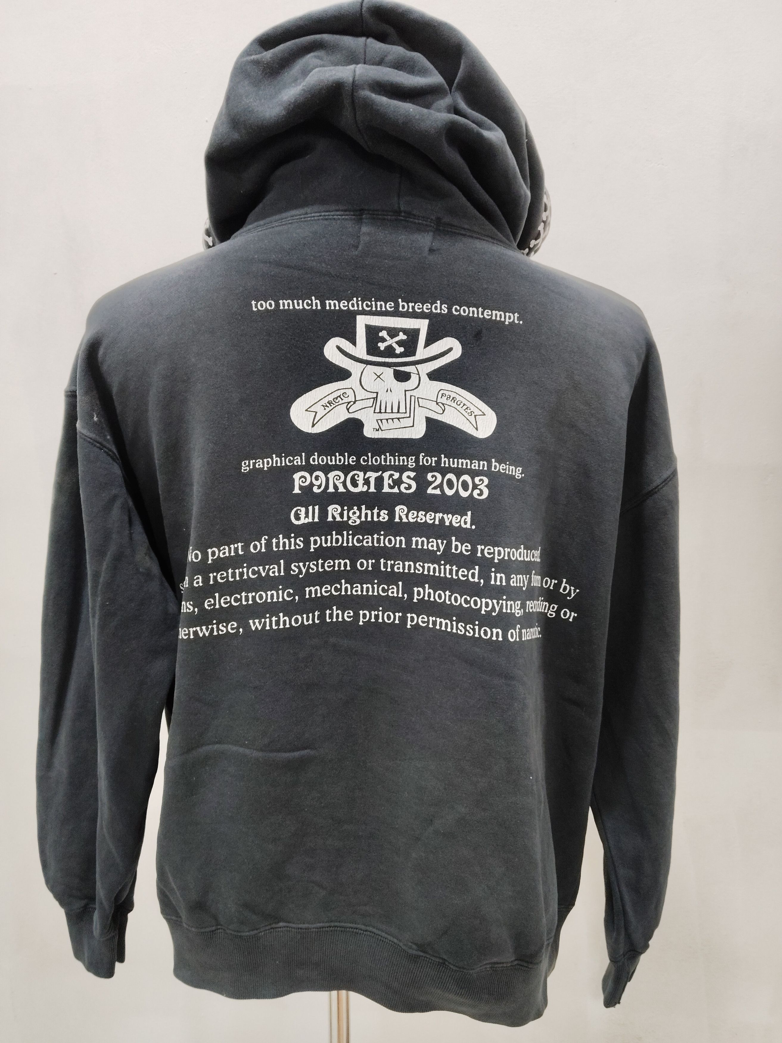 Narcotic GDC Narcotic Pirates Skull Big Logo Hoodie Sweatshirt Size US XL / EU 56 / 4 - 4 Thumbnail