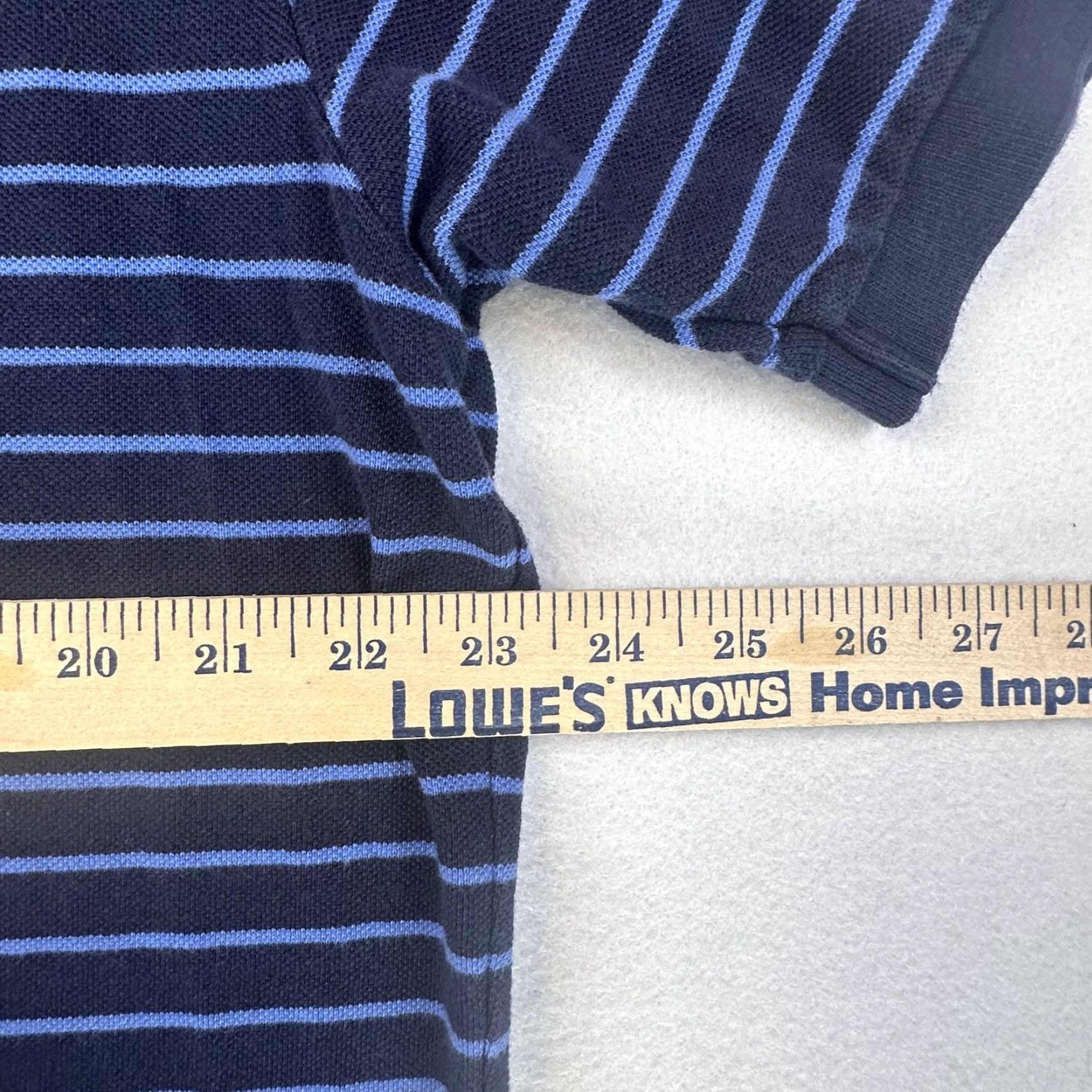 Polo Ralph Lauren Polo Ralph Lauren Polo Shirt Mens XL Navy Blue Striped Classic Fit Short Sleeve Size US XL / EU 56 / 4 - 6 Thumbnail