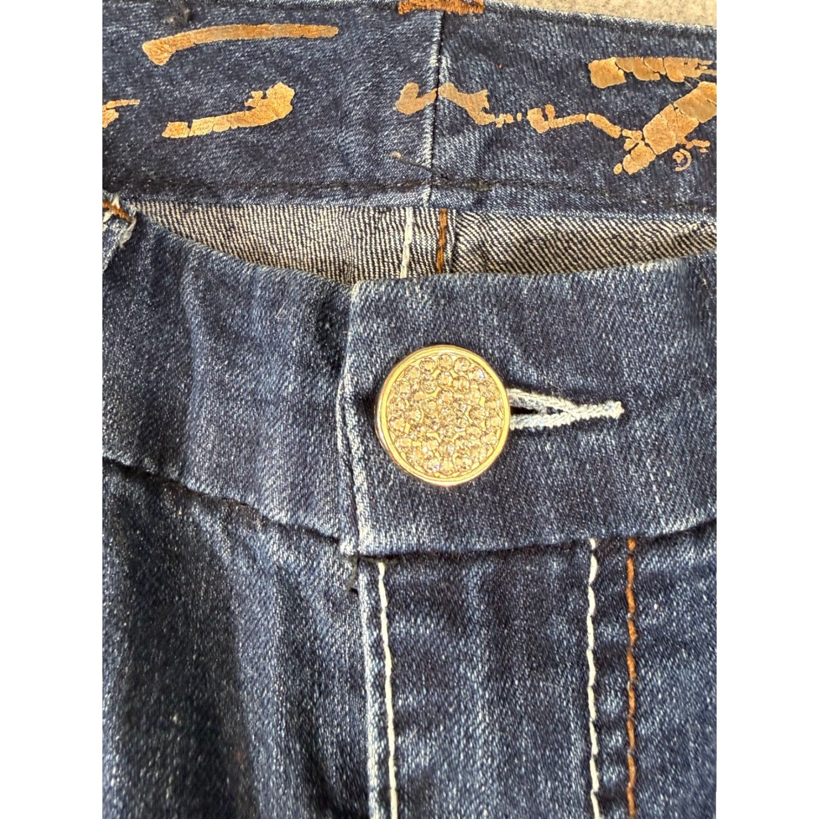 Vintage VINTAGE Seven7 Jeans Womens 6 Blue Denim Bootcut Leg Low Rise Stretch Embroidered Pockets 90s Bohemian Womens Size 28" / US 6 / IT 42 - 7 Thumbnail