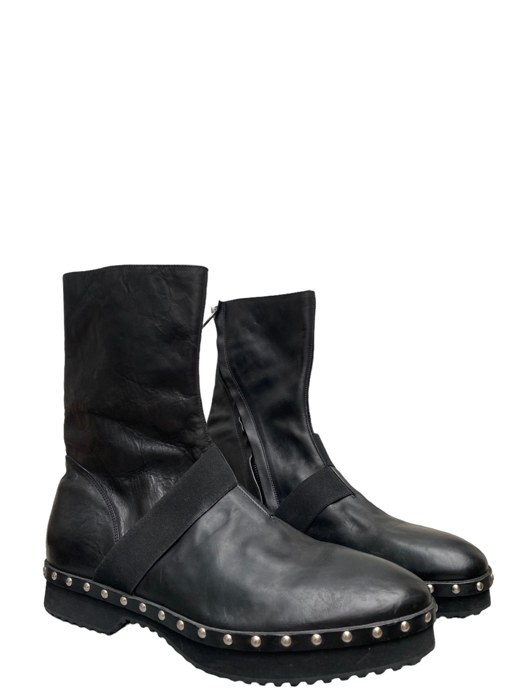Premiata Black Leather Strap Studded boots Size US 10 / EU 43 - 5 Thumbnail