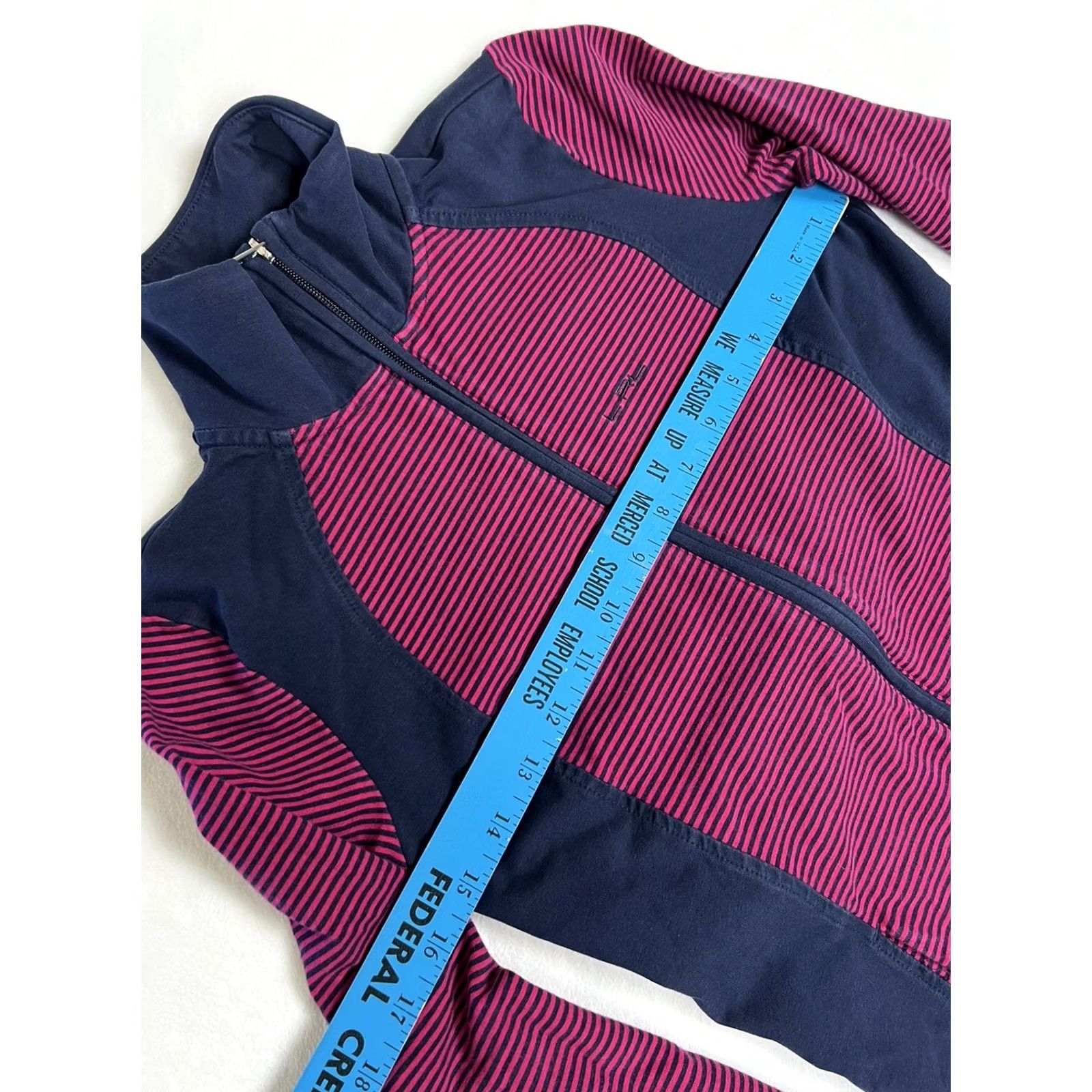 Ralph Lauren Lauren Ralph Lauren Active Track Jacket Women XS Full Zip Purple Striped Size XS / US 0-2 / IT 36-38 - 3 Thumbnail