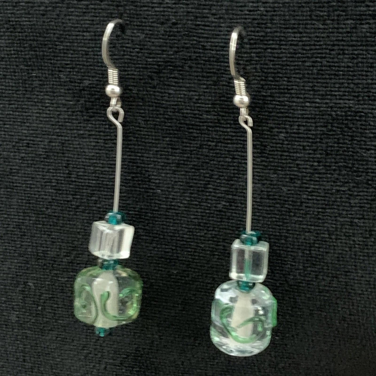 Studio D'Artisan Artisan Lampwork Glass Earrings Mismatched Beads 925 Silver Size ONE SIZE - 8 Thumbnail