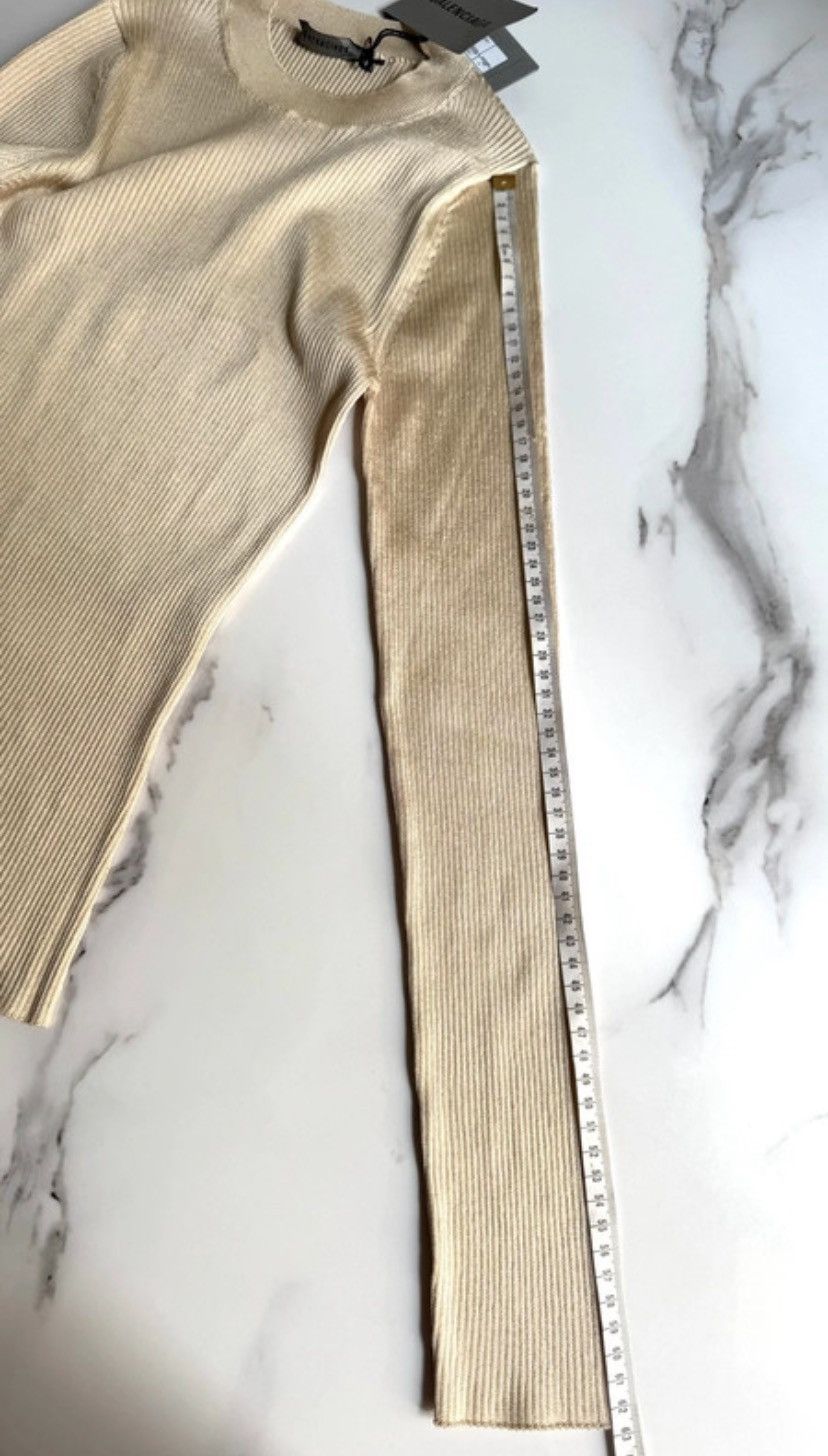 Balenciaga Balenciaga Ribbed Beige Sweater Size M / US 6-8 / IT 42-44 - 6 Thumbnail