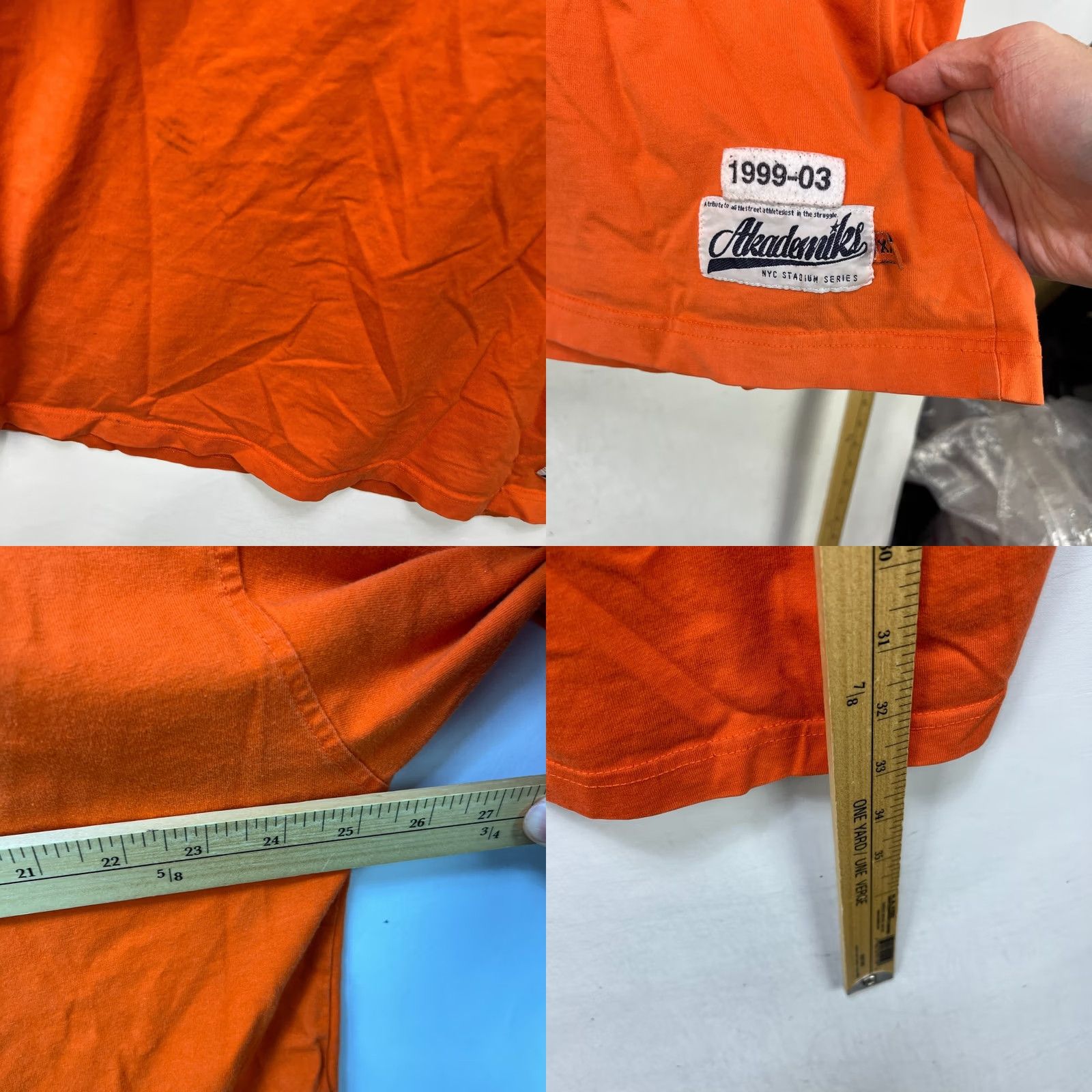 Akademiks VINTAGE Akademiks T-Shirt 2XL Men Orange 90s Hip Hop Stadium Graphic Print Short Sleeve Crew Neck Matte Finish Logo Embroidered 2000-2009 Size US XXL / EU 58 / 5 - 8 Thumbnail