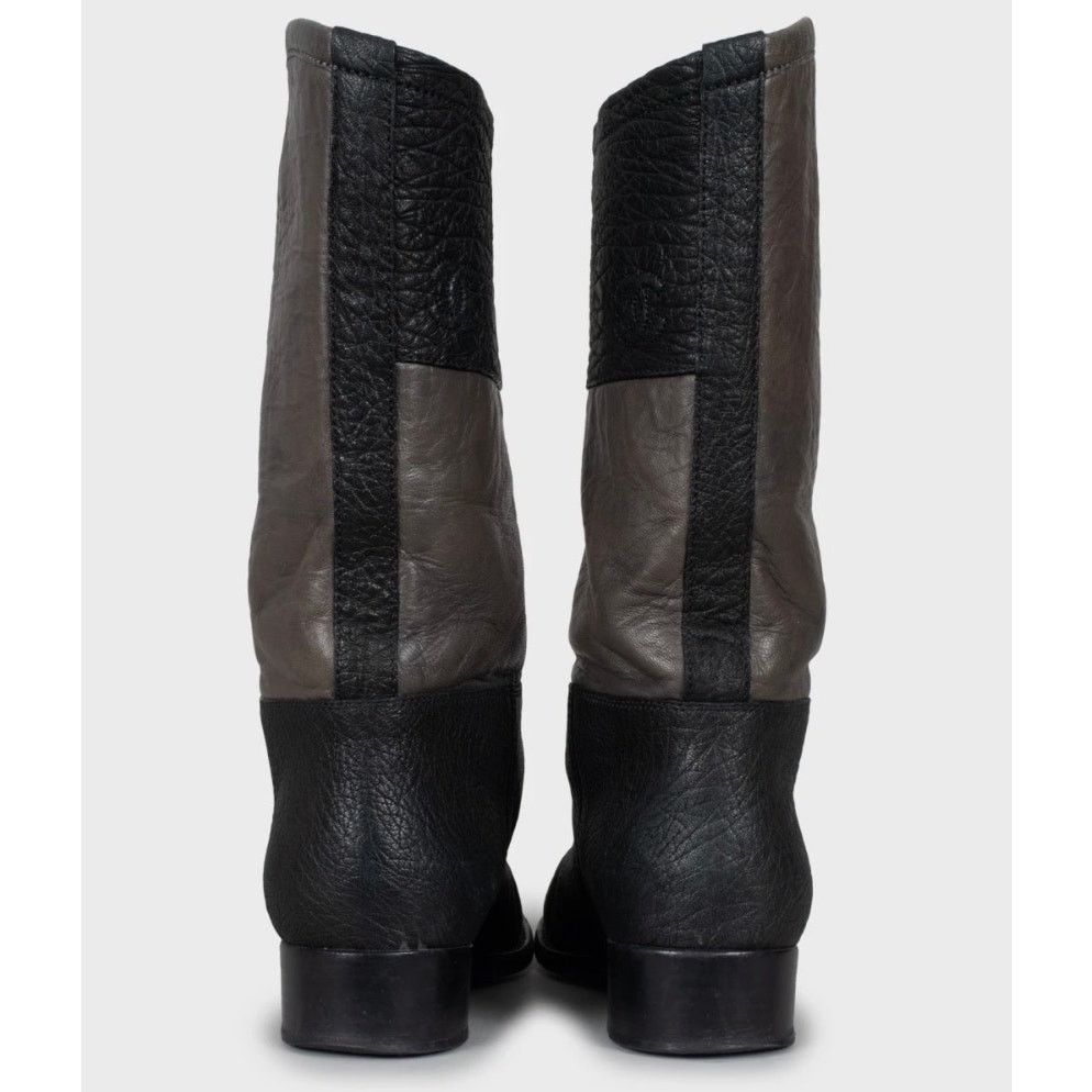 Chanel Chanel Two-Tone Leather Boots - Black & Beige - Size 36.5 Size US 5.5 / IT 35.5 - 4 Thumbnail