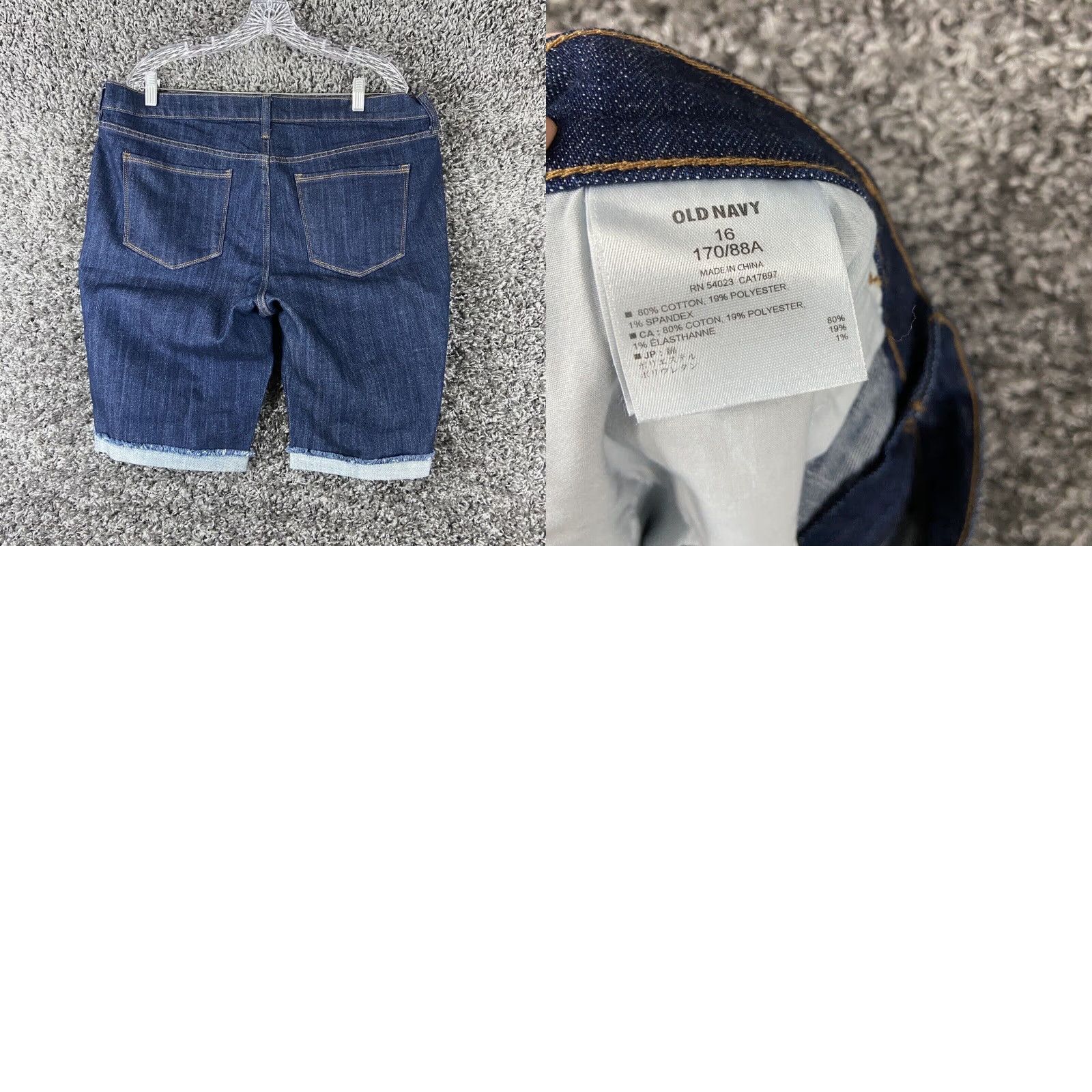 Old Navy OLD NAVY Women's Blue Jeans Shorts The Flirt 16 Medium Size 38" / US 16 / IT 52 - 8 Thumbnail