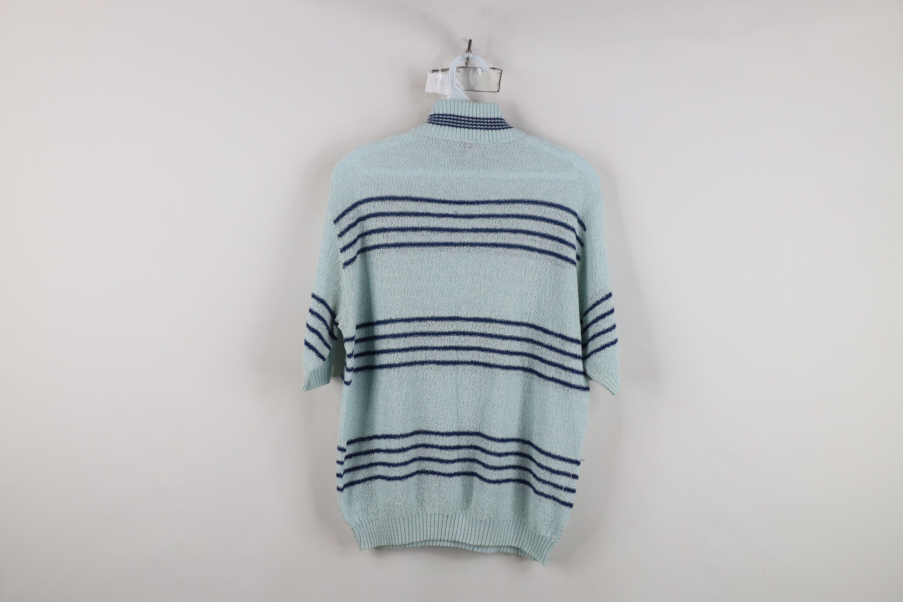 Vintage Vintage 50s 60s Penneys Short Sleeve Mock Neck Sweater Size L / US 10 / IT 46 - 12 Thumbnail