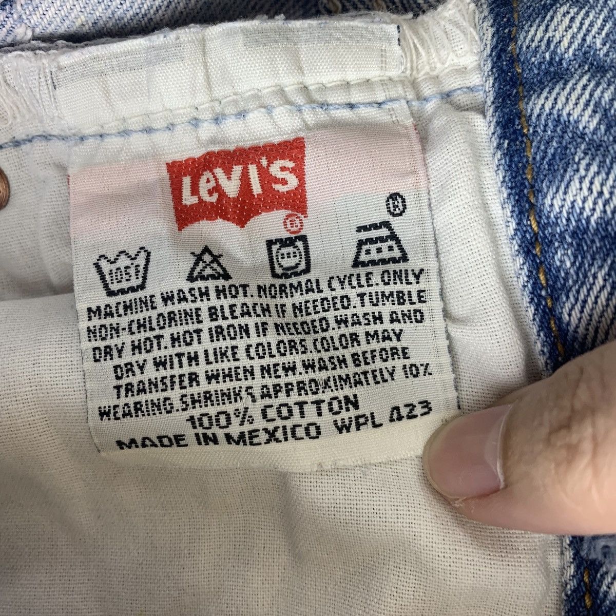 Levi's × Vintage Vintage LEVI’S lot501 distressed custom patchwork blue jeans Size US 32 / EU 48 - 19 Thumbnail