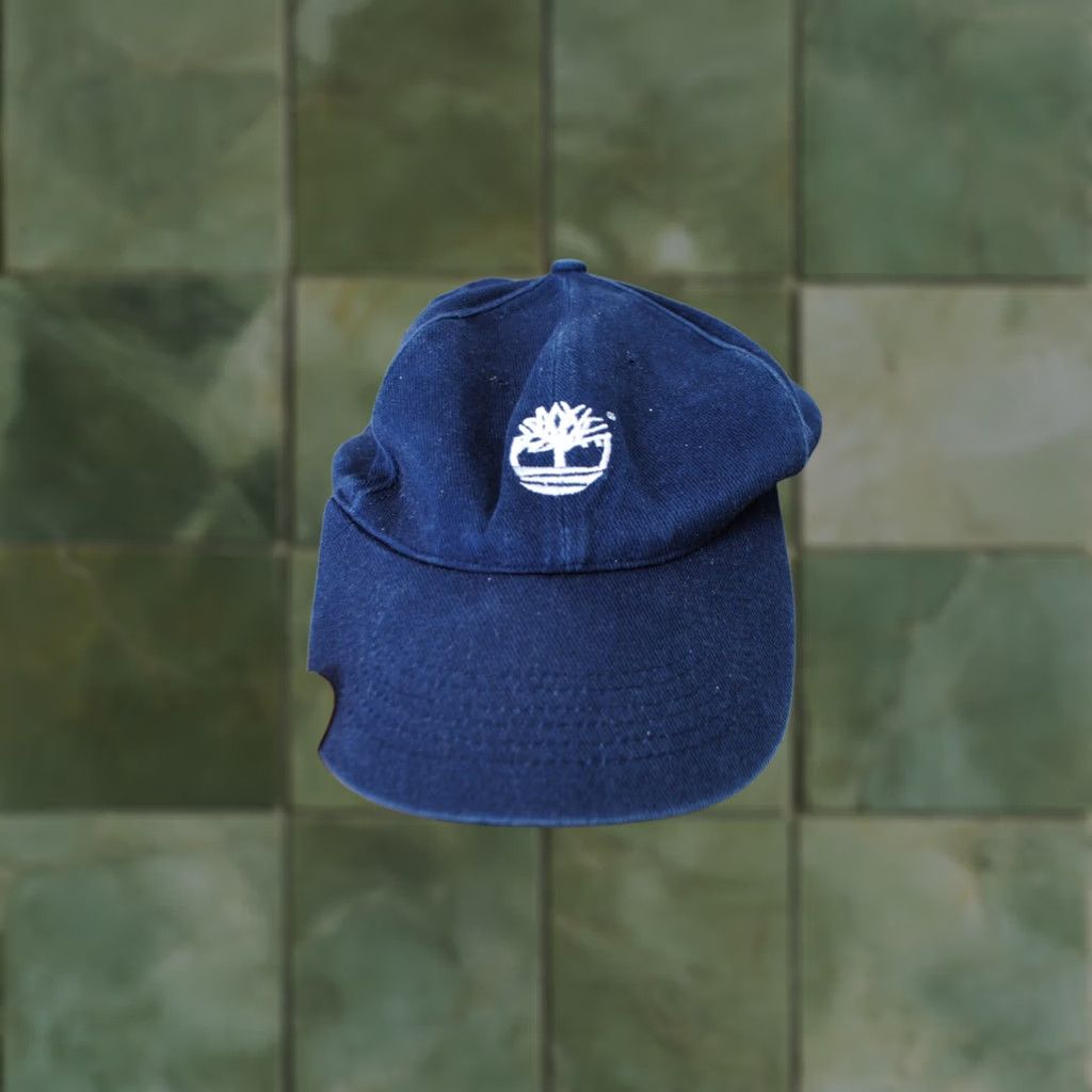 Timberland VINTAGE Timberland Hat Cap Strapback Blue Adjustable Adult Mens Cotton 90s USA Size ONE SIZE - 1 Thumbnail