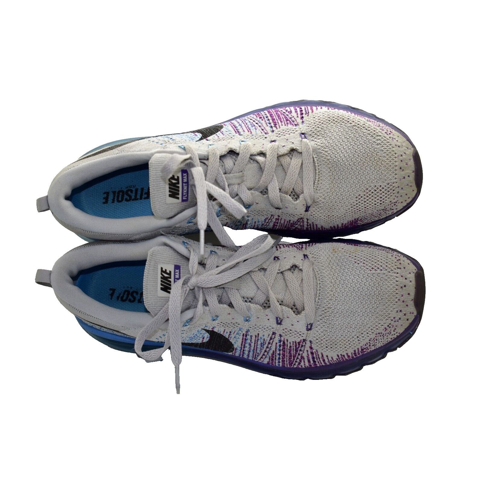 Nike NIKE FLYKNIT MAX Purple Vivid Blue Shoes 620469-005 Sz 11.5 Size US 11.5 / EU 44-45 - 3 Thumbnail