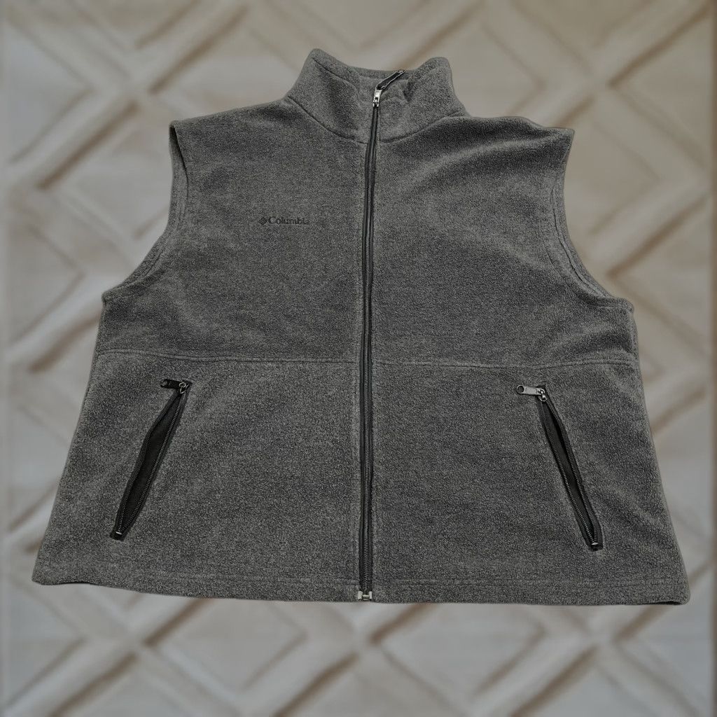 Vintage Columbia Steens Mountain Fleece Vest Mens XL Dark Gray Full Zip Outdoor Hiking Jacket/ Vest Size US XL / EU 56 / 4 - 1 Thumbnail