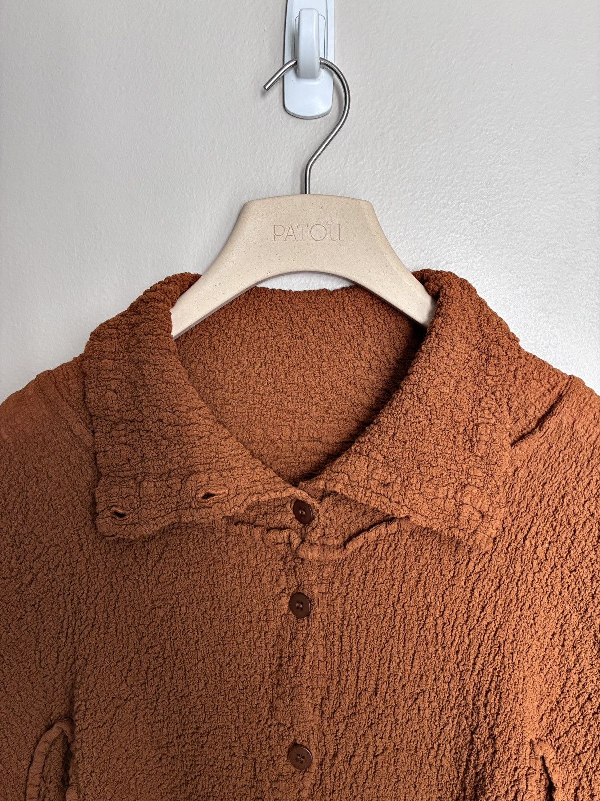 Issey Miyake ISSEY MIYAKE ME SS22 Toffee Brown Cauliflower Button Shirt Size US M / EU 48-50 / 2 - 10 Thumbnail