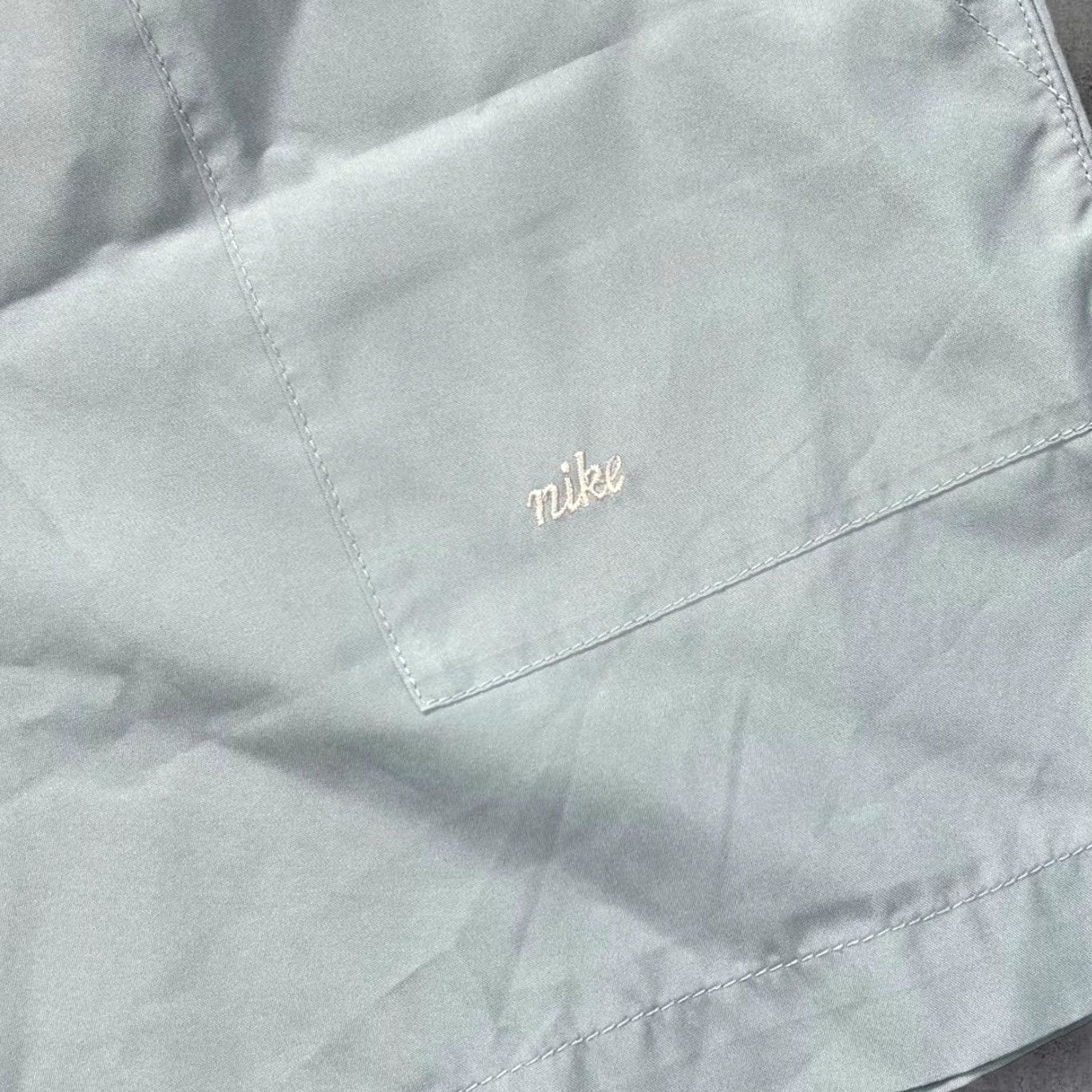Nike VINTAGE Nike Embroidered Mini Logo Shorts Bermuda Women S Pale Grey Blue 90s Logo Embroidered Gym & Training Mens Womens Boys Girls Size 28" / US 6 / IT 42 - 3 Thumbnail