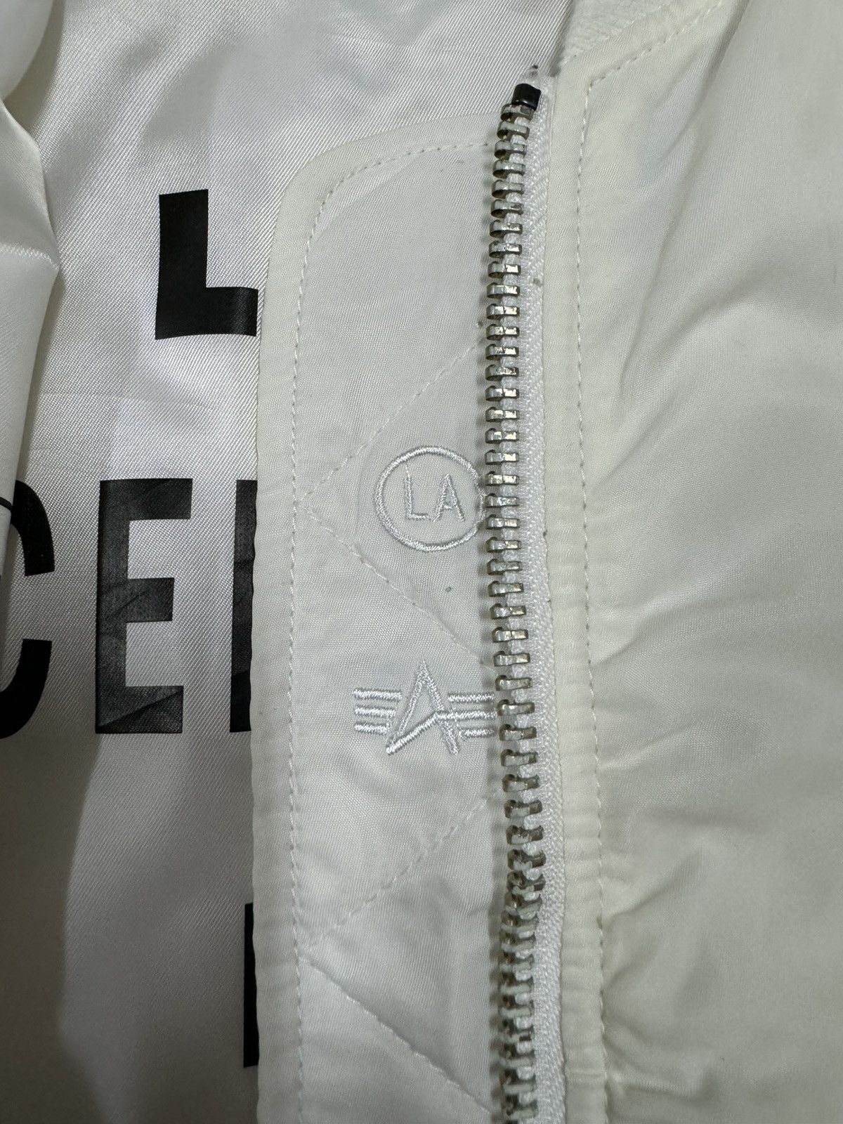 Alpha Industries Alpha Industries X Larne White Ma-1 Bomber Jacket Size US M / EU 48-50 / 2 - 18 Thumbnail