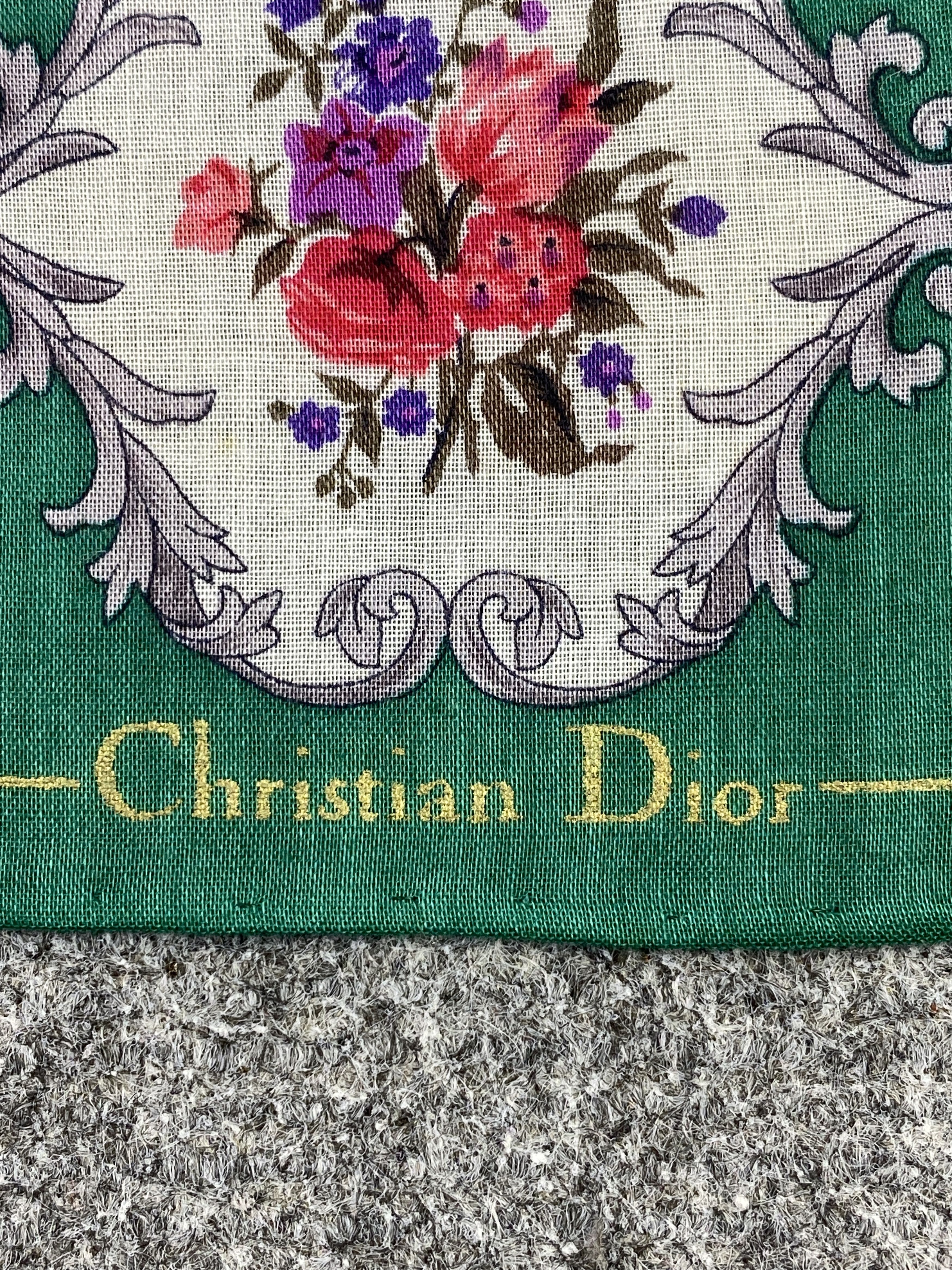 Christian Dior Monsieur Vintage Christian Dior Handkerchief / Neckerchief KT0098 Size ONE SIZE - 7 Thumbnail