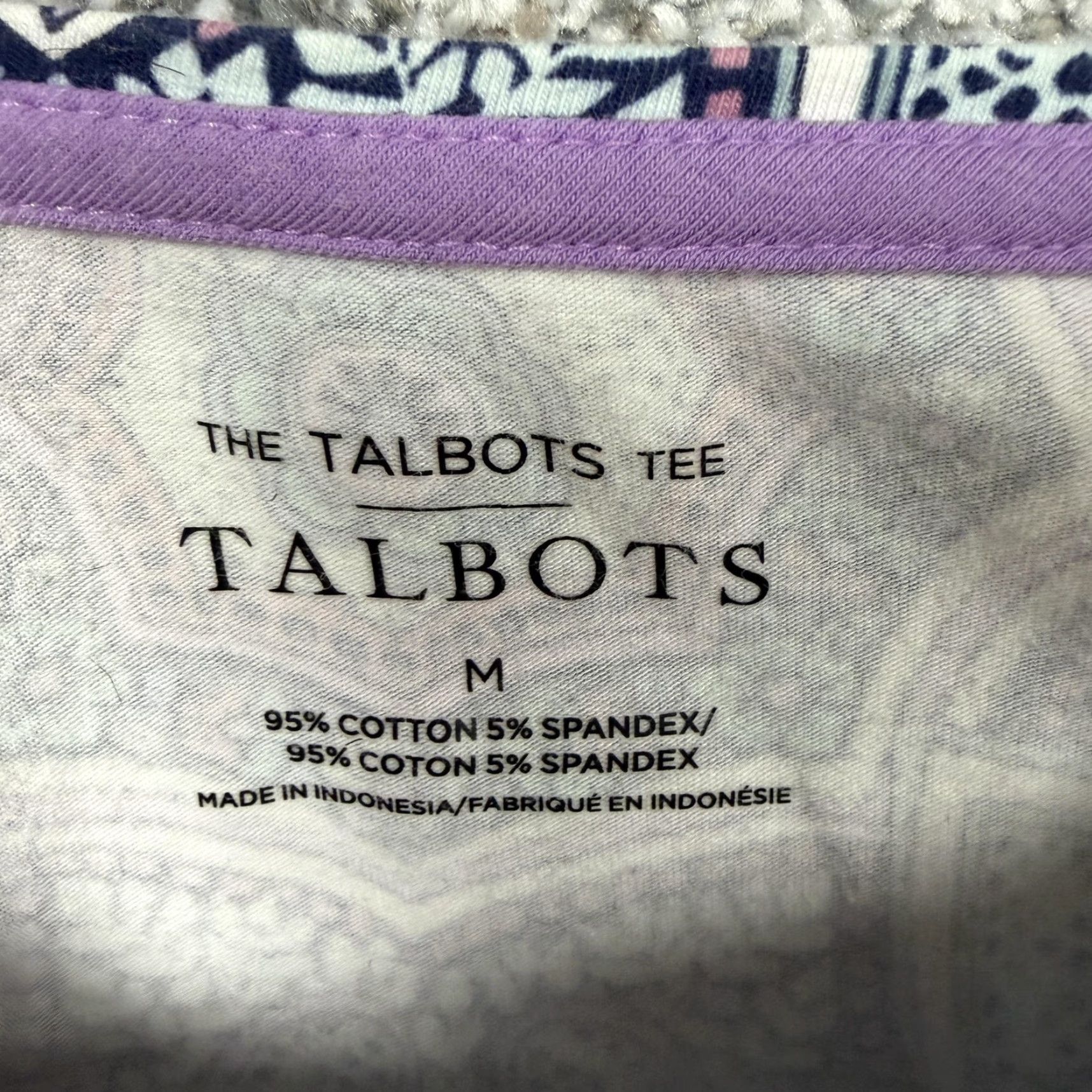 Talbots Talbots Tee Shirt Womens M Multicolor Paisley Crew Neck Long Sleeve Pullover Casual Boho Preppy Cotton Spandex Jersey Size M / US 6-8 / IT 42-44 - 5 Thumbnail