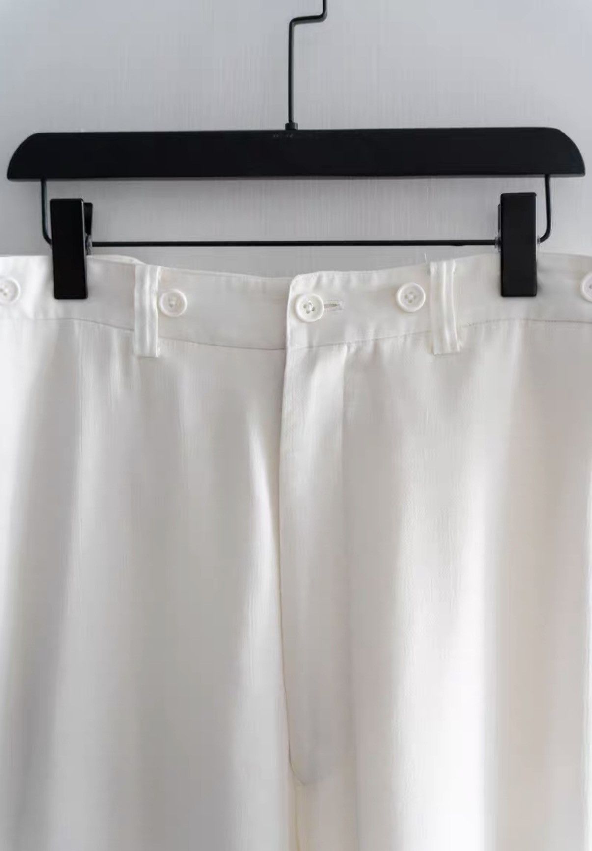 Yohji Yamamoto Yohji Yamamoto 97SS White Silk Fishtail Trousers K4 Size US 32 / EU 48 - 3 Thumbnail