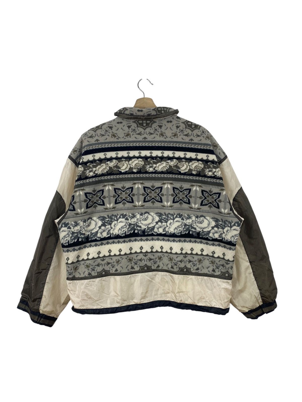 Vintage Vintage ASIX NORDIC Fleece Jacket Full Zip Floral Size L / US 10 / IT 46 - 9 Thumbnail