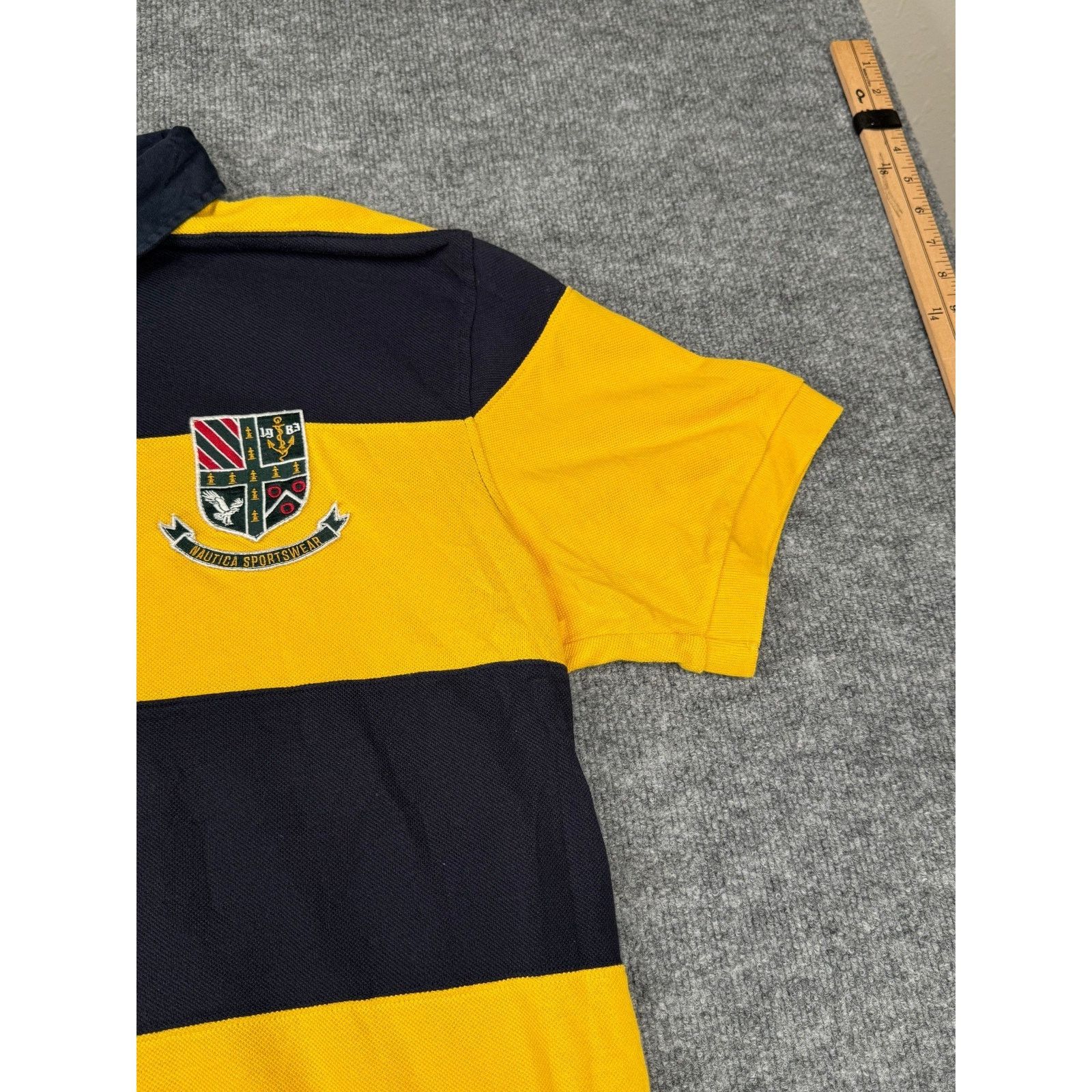 Nautica Vtg Nautica Sportswear Rugby Polo Shirt XL Striped Crest Size US XL / EU 56 / 4 - 15 Thumbnail