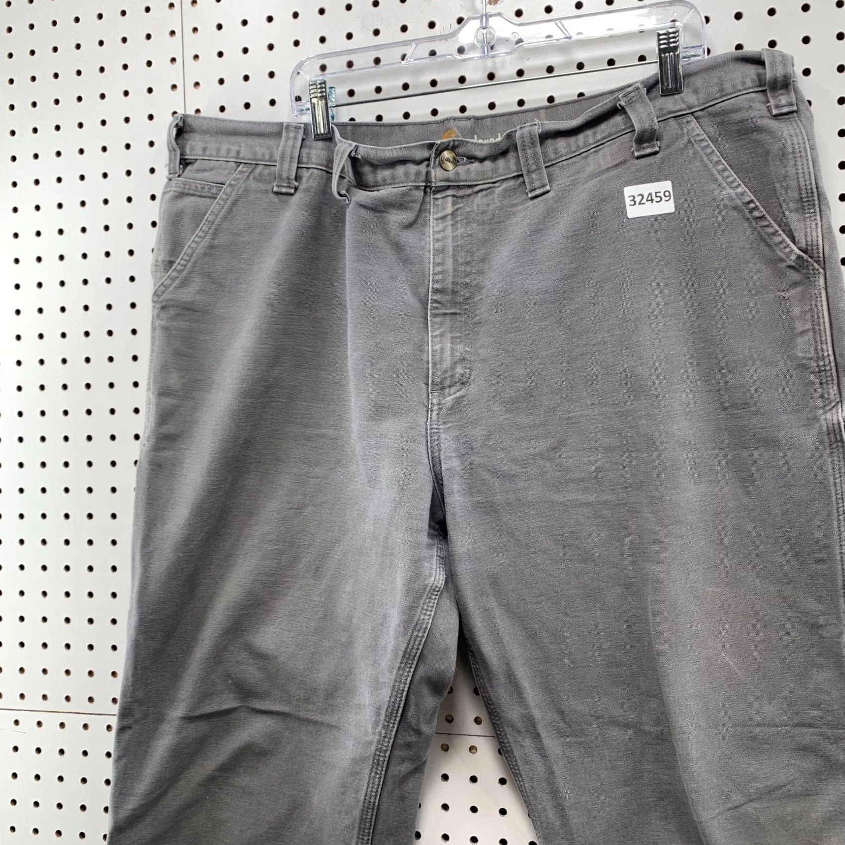 Carhartt VINTAGE Carhartt Carpenter Canvas Pants Mens 44x30 Gray Workwear Distressed Size US 44 / EU 60 - 5 Thumbnail