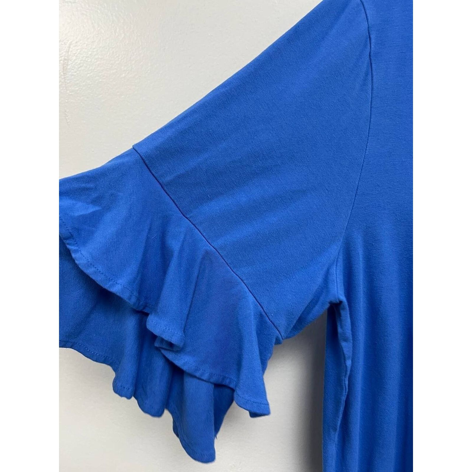Lilly Pulitzer Lilly Pulitzer Blue Lula Dress Coastal Ruffle 3/4 XL A000036 Size XL / US 12-14 / IT 48-50 - 6 Thumbnail