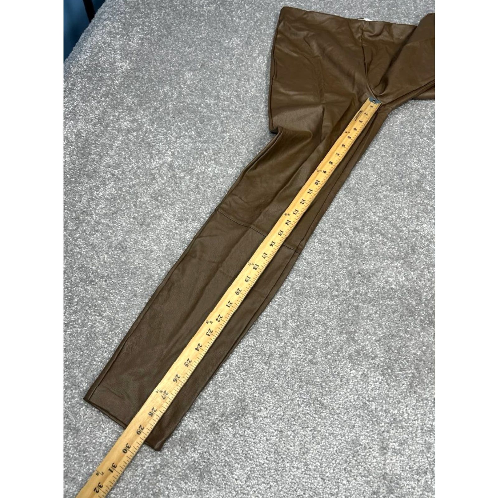 Good American Good American Faux Leather Legging Pants Womens 4 Brown High Rise Skinny Leg New Size 27" / US 4 / IT 40 - 5 Thumbnail
