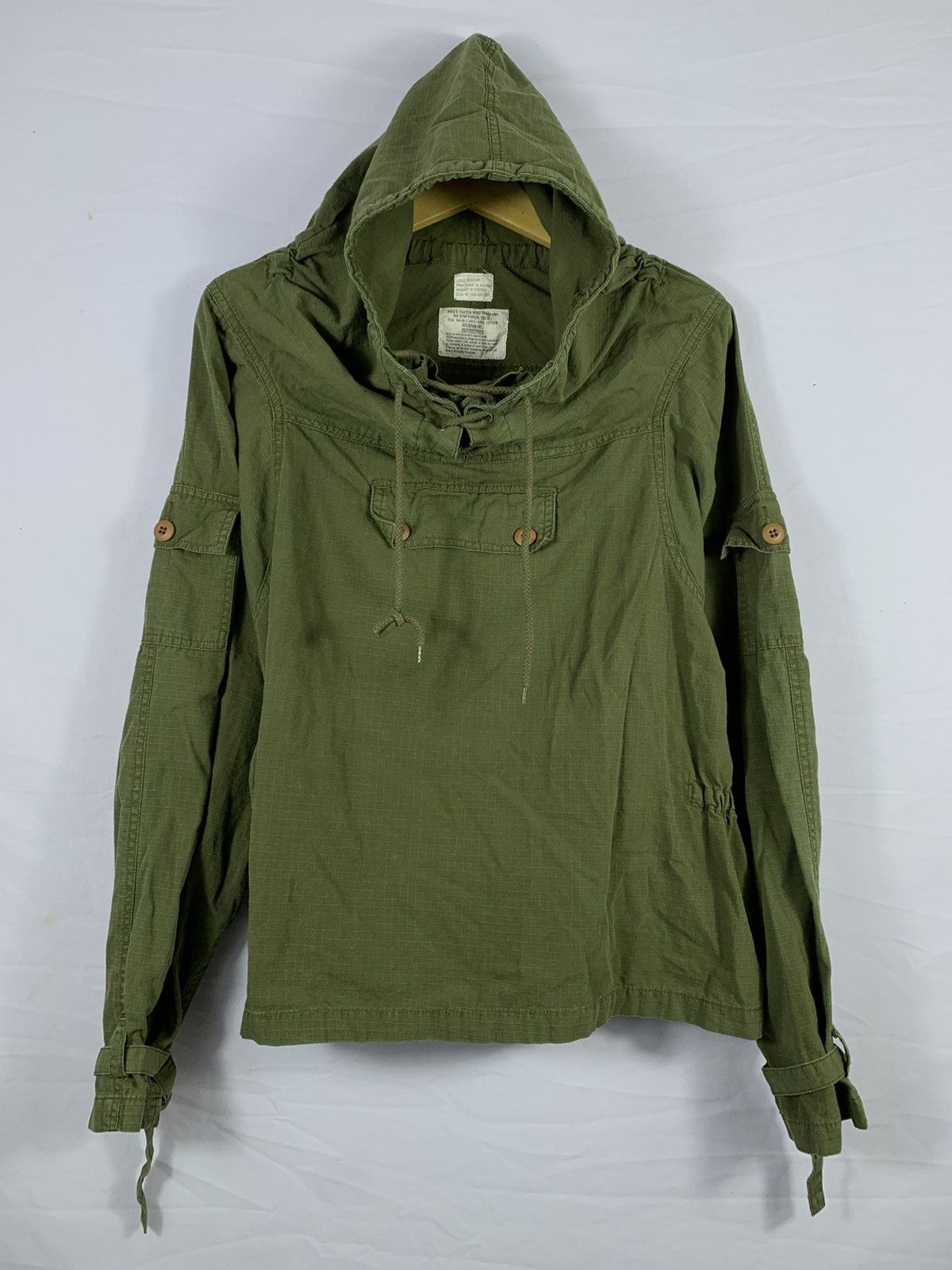 Vintage Vintage Military Rip Stop Poplin Jacket Hoodie Size US L / EU 52-54 / 3 - 1 Thumbnail
