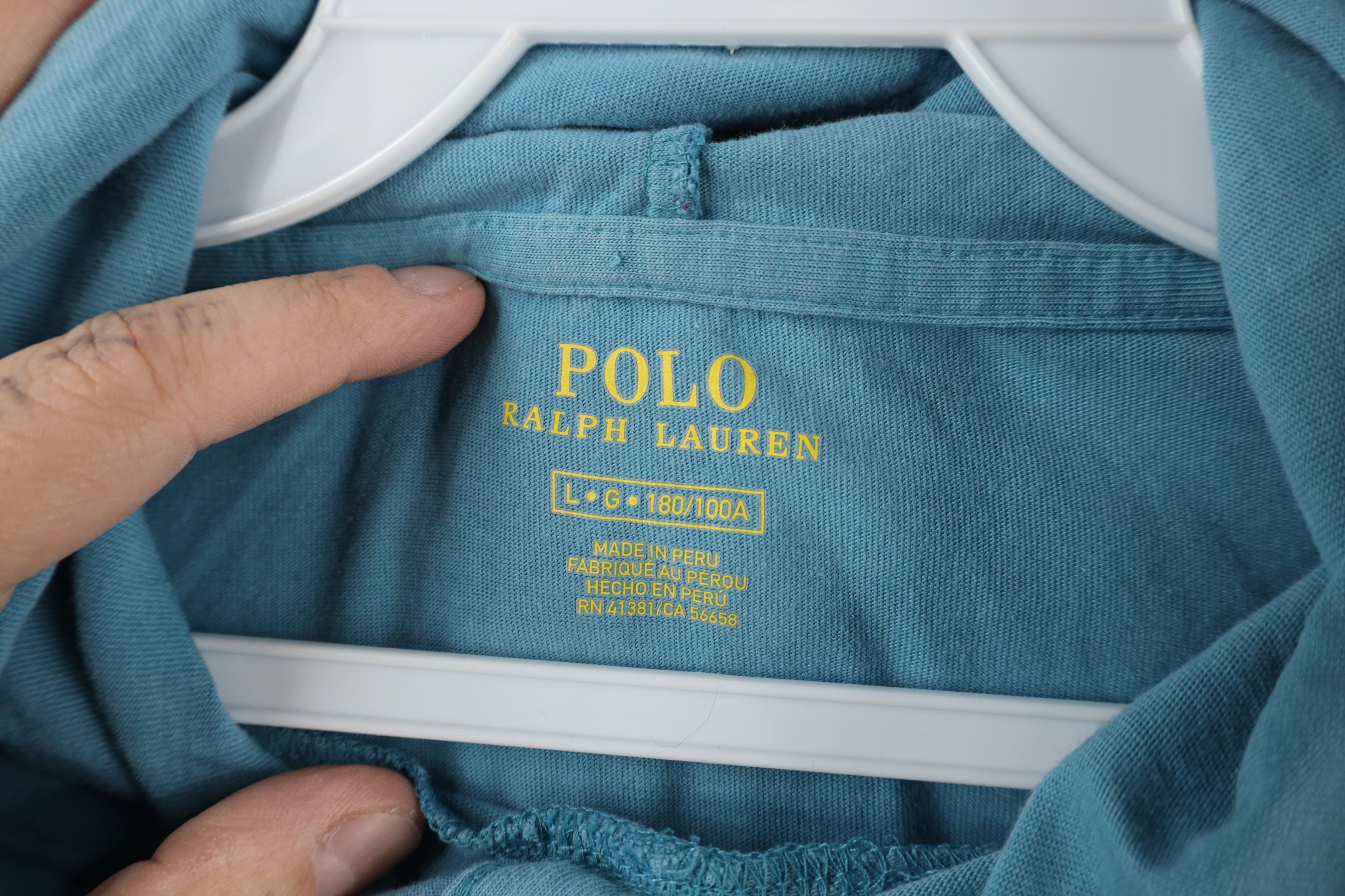 Ralph Lauren × Vintage Vintage Ralph Lauren Lightweight Long Sleeve Hoodie T-Shirt Size US L / EU 52-54 / 3 - 7 Thumbnail