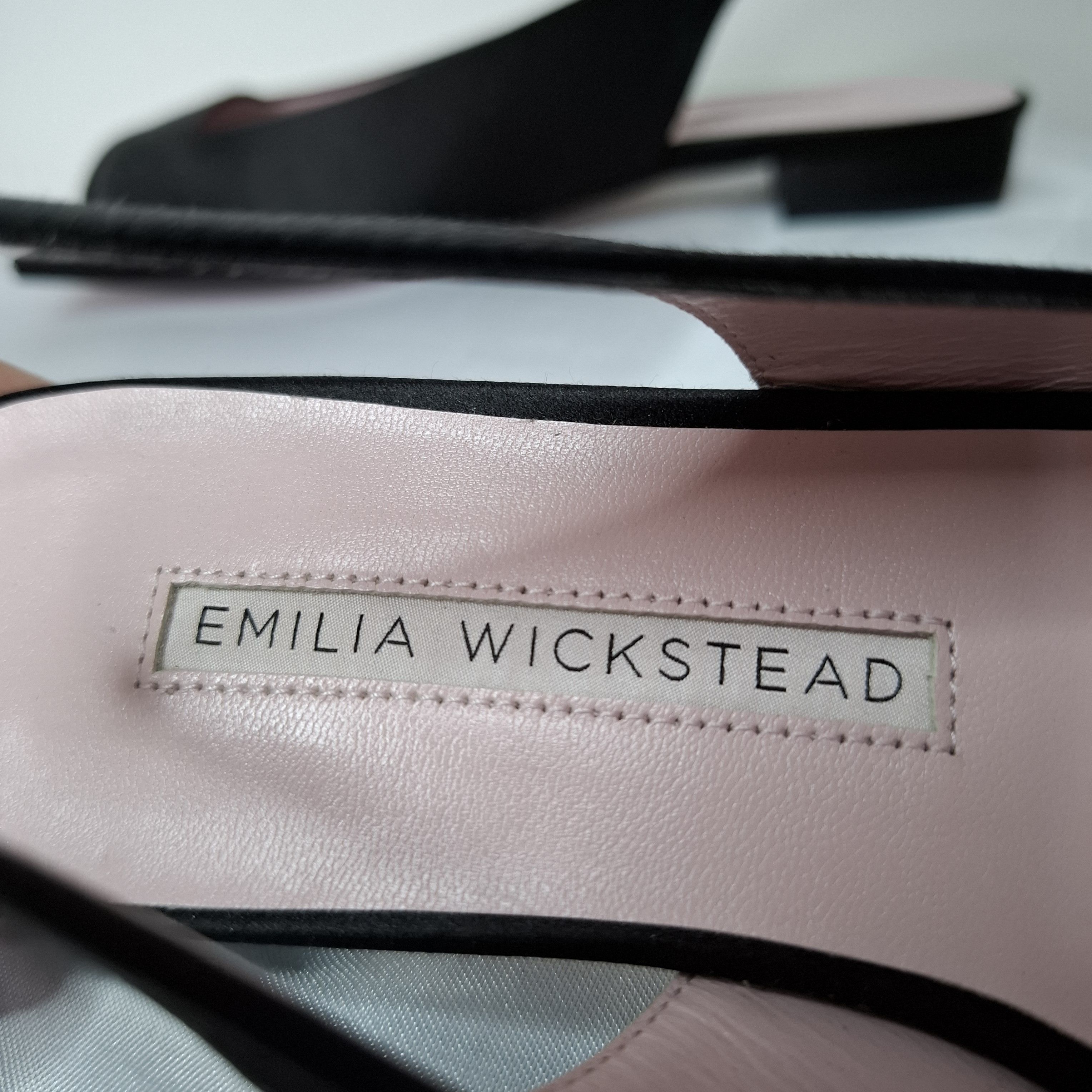 Emilia Wickstead Emilia Wickstead Sabine Open Toe Black Slingback Flats Size US 5.5 / IT 35.5 - 5 Thumbnail