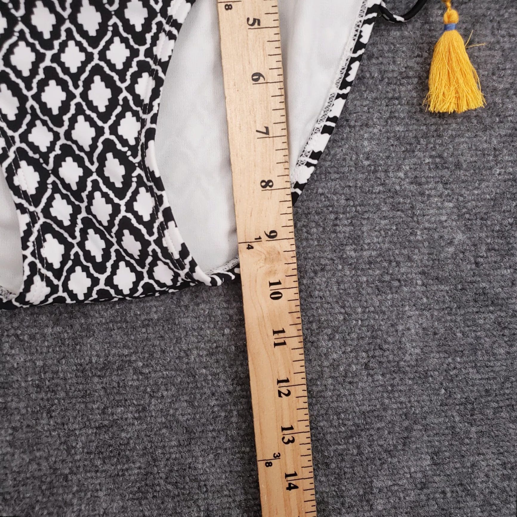 Vintage **Xhilaration Black XL Diamond Pattern Women's Bikini** User: Xhilaration Diamond Pattern Black XL Women's Bikini Size ONE SIZE - 5 Thumbnail